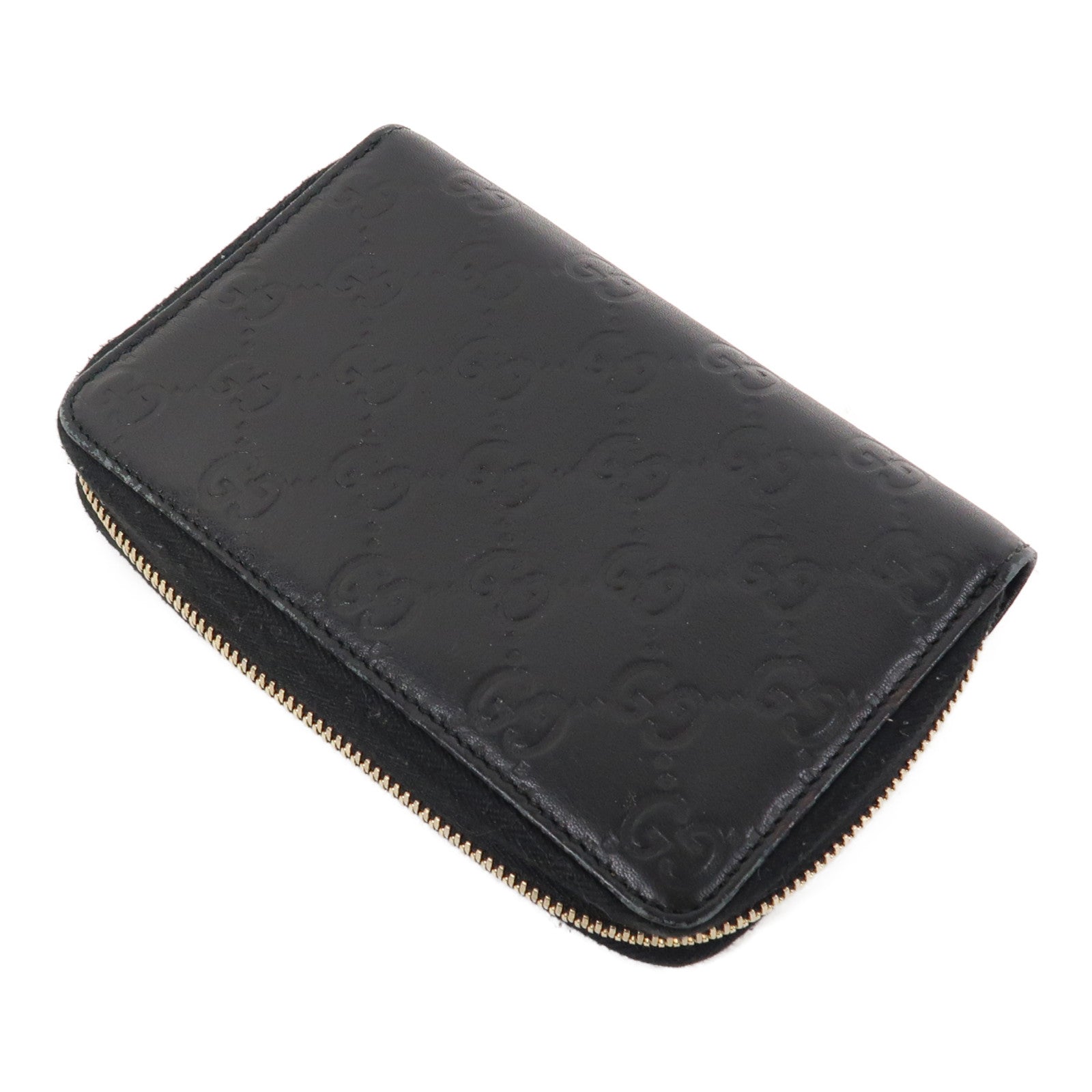 GUCCI 【激減優惠】牛皮皮革Wallet金扣錢包黑色