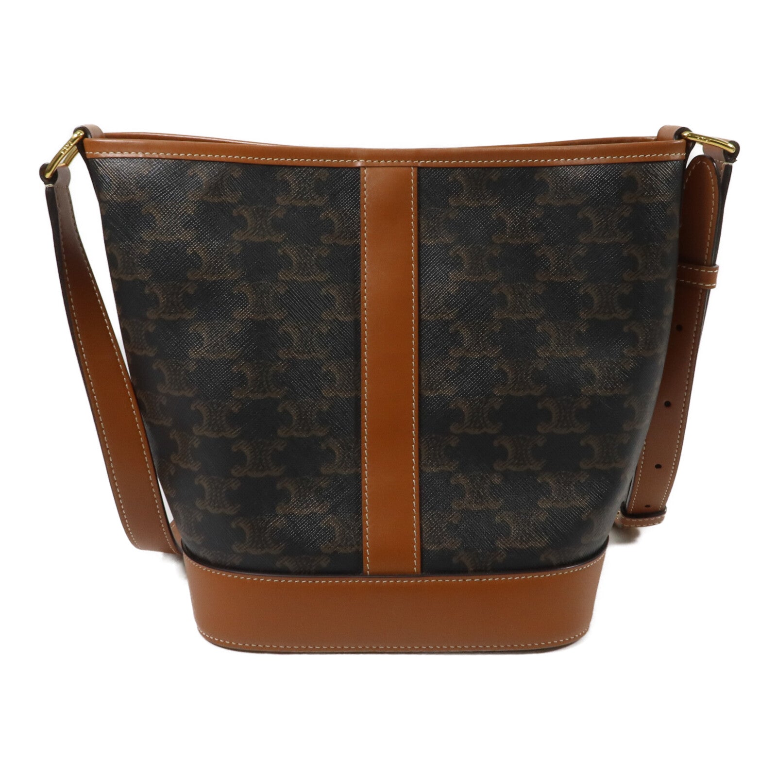 CELINE 塗層帆布Triomphe Small Bucket肩背袋