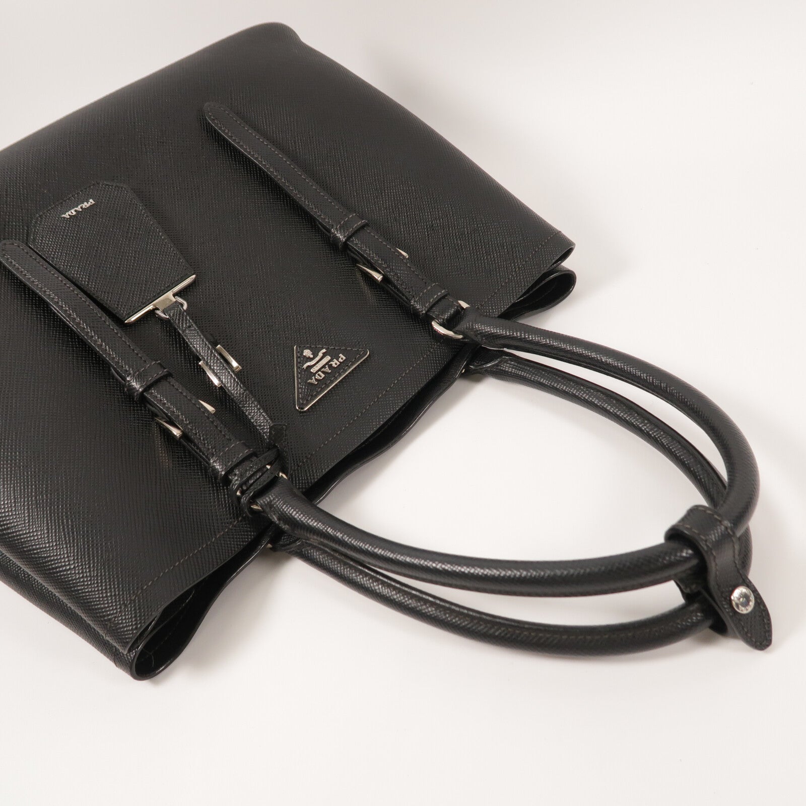 PRADA Saffiano皮革Saffiano Cuir Double Bag手挽袋