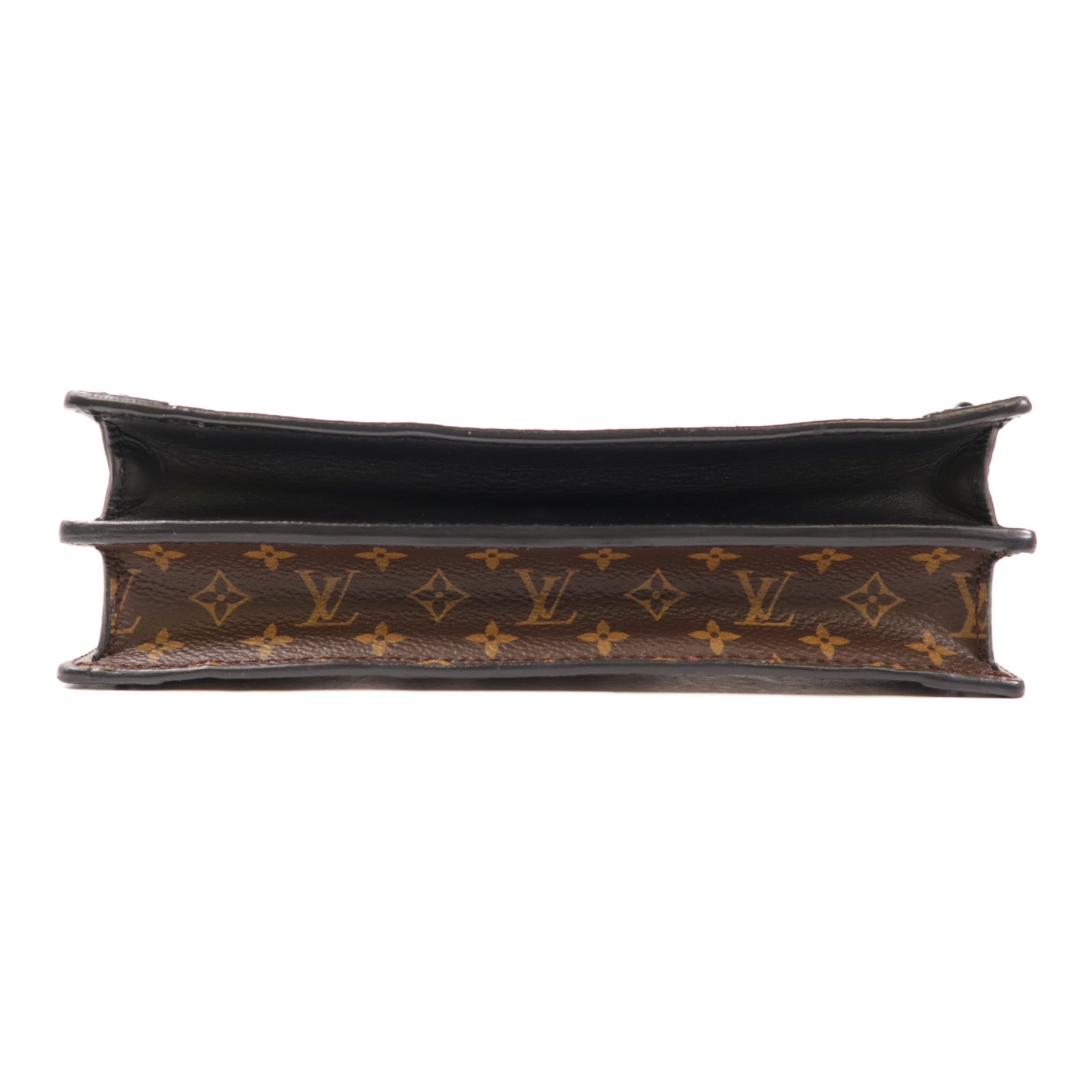 LOUIS VUITTON LV GHW Trunk Clutch Shoulder Bag M43596 Monogram Reverse Brown