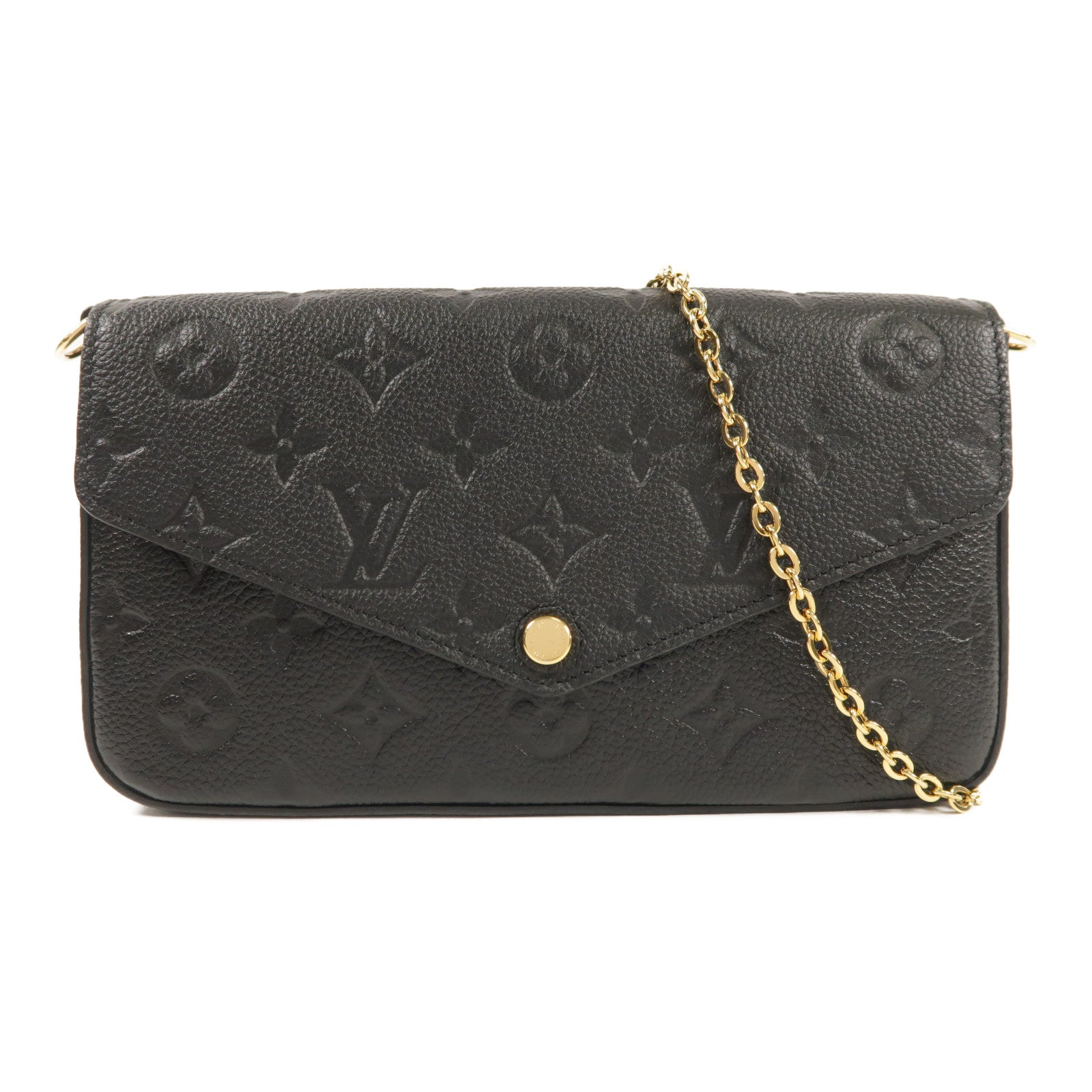 LOUIS VUITTON Monogram Empreinte Felicie Pochette金扣肩背袋