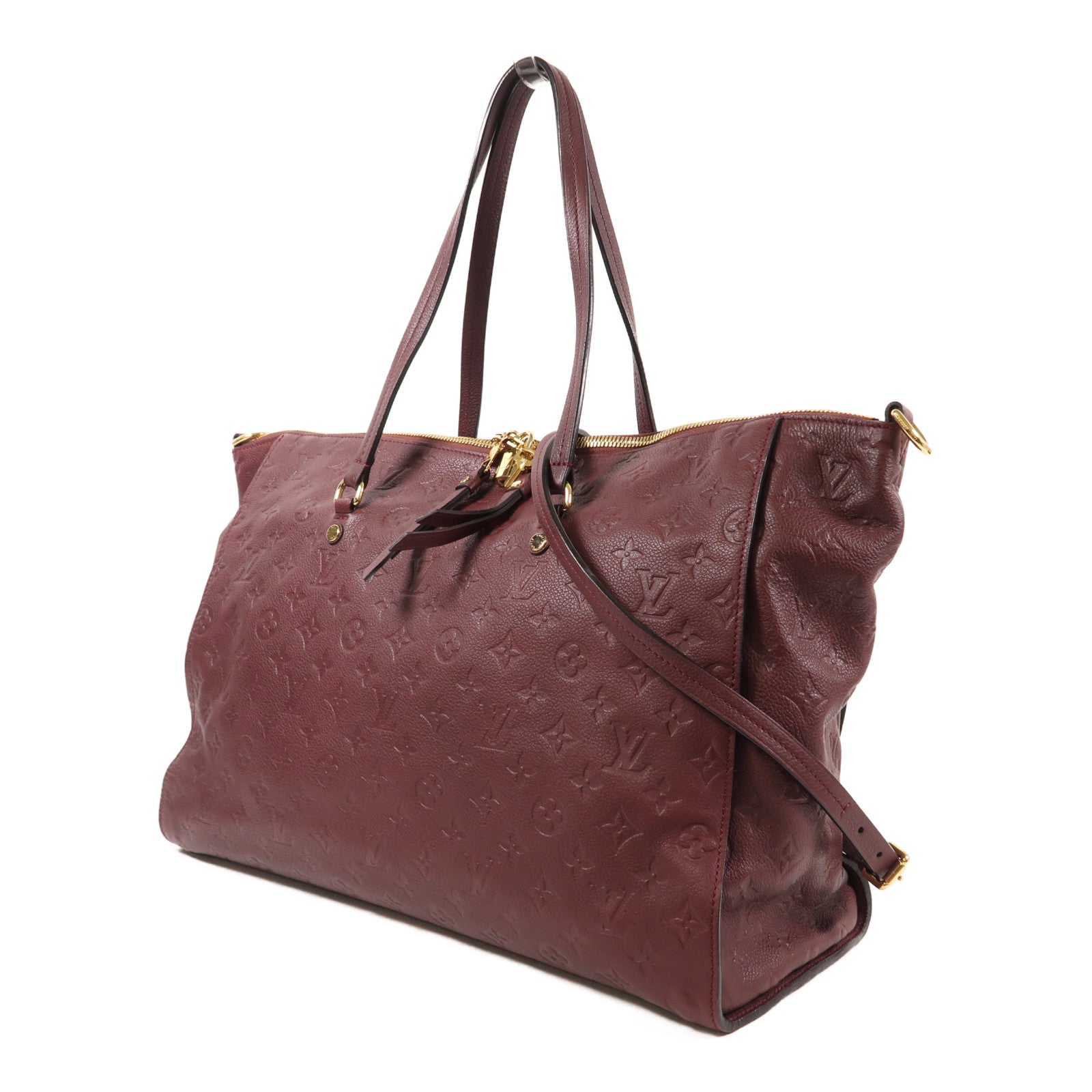 LOUIS VUITTON Monogram Empreinte Lumineuse PM金扣手挽肩背兩用袋