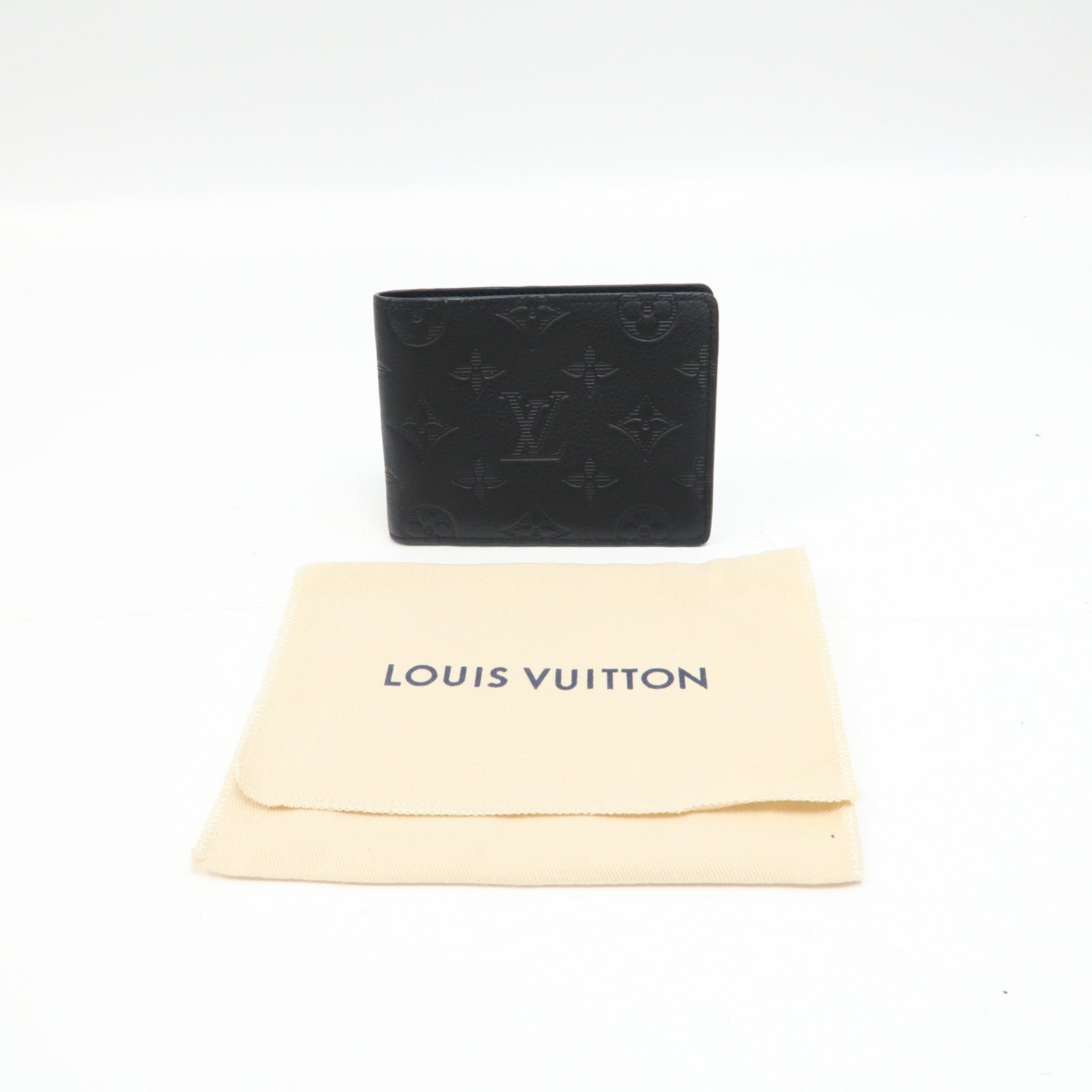 LOUIS VUITTON Monogram Shadow Multiple Wallet錢包黑色