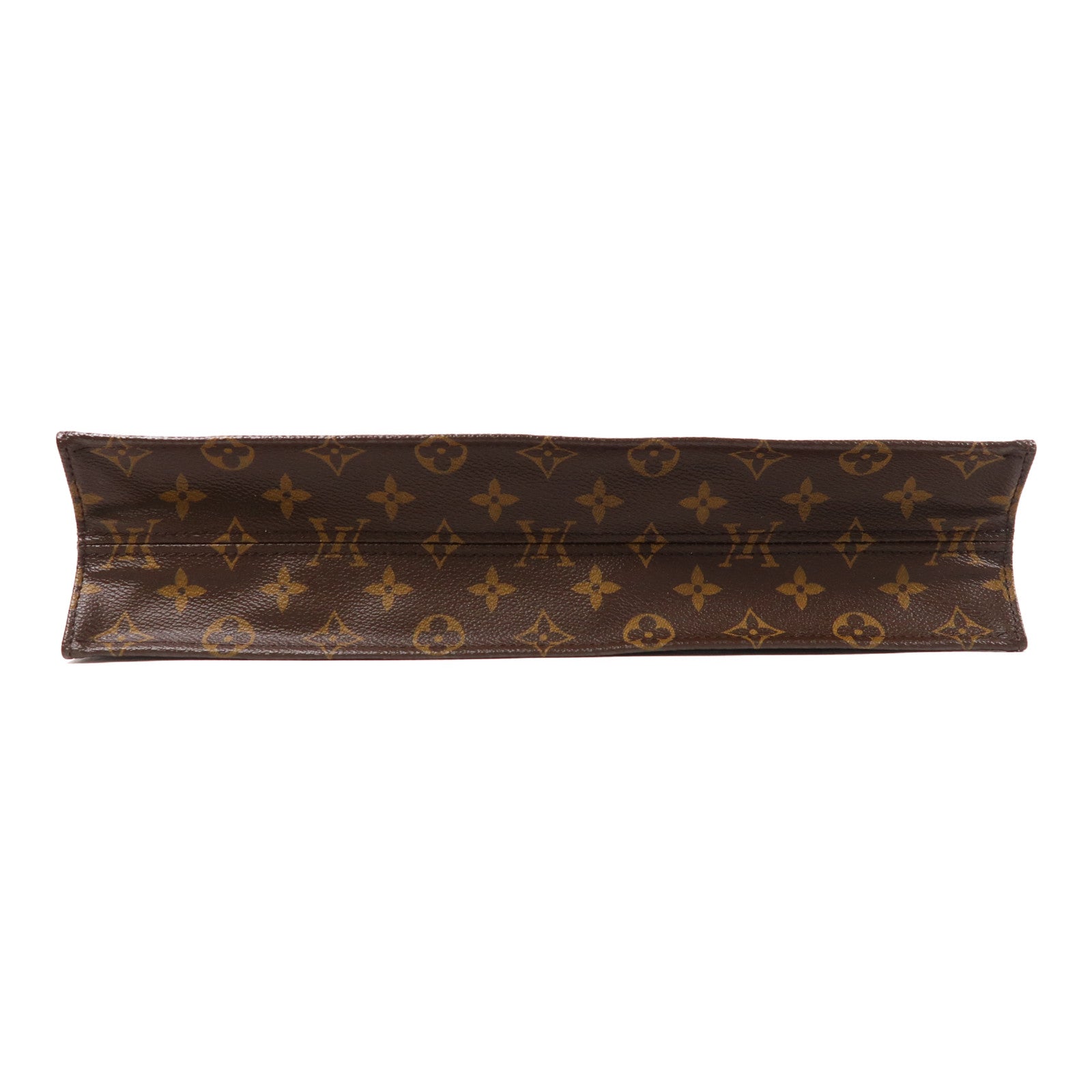 LOUIS VUITTON Monogram Sac Plat金扣手挽袋