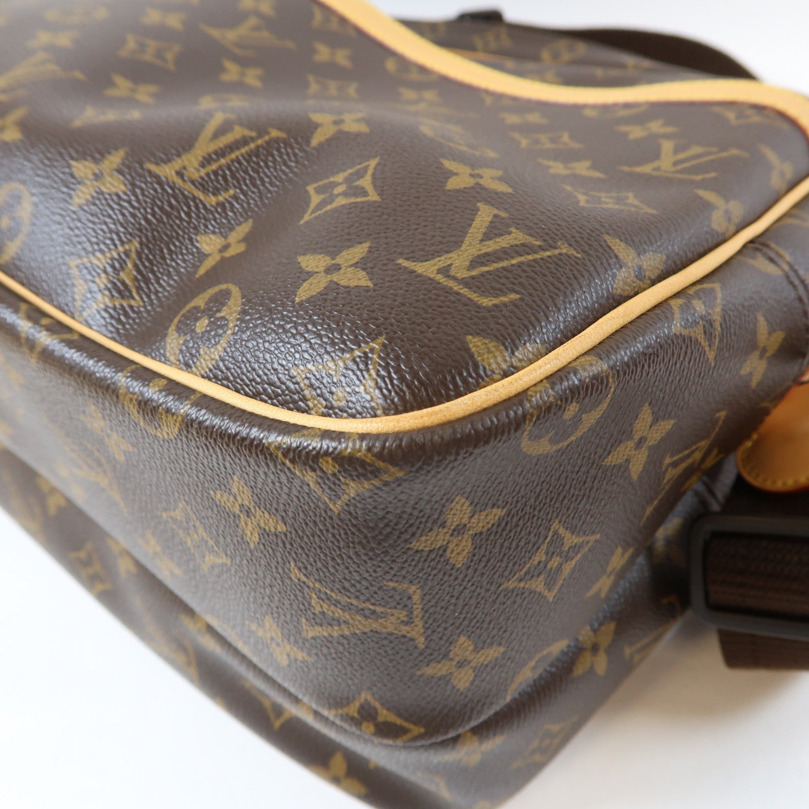 LOUIS VUITTON Monogram Reporter GM金扣肩背袋啡色