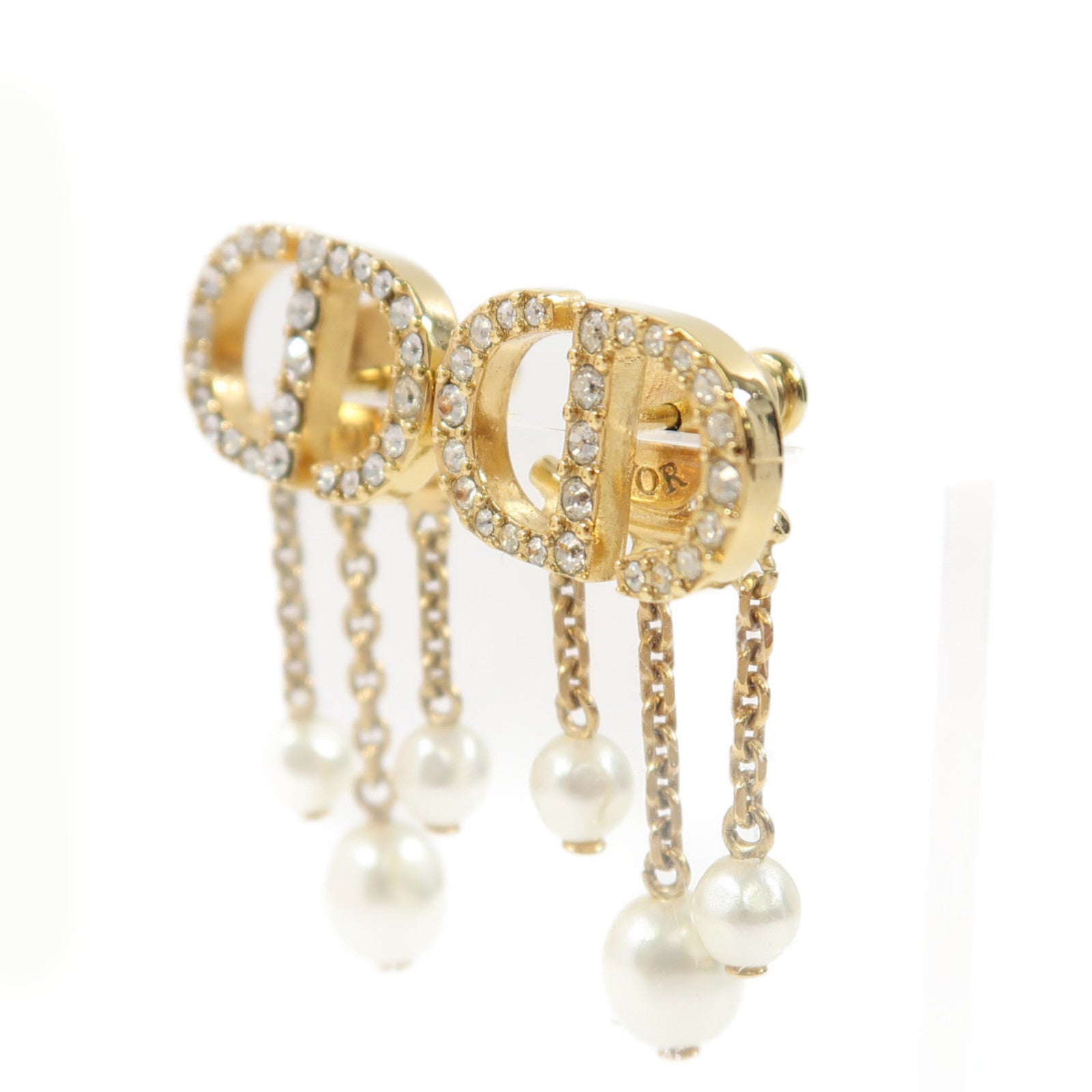 Dior 金屬Earrings耳環金色/白色
