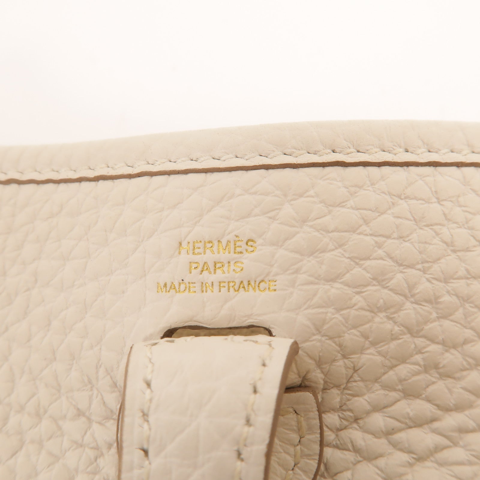 HERMES Clemence皮革Evelyne TPM肩背袋Craie