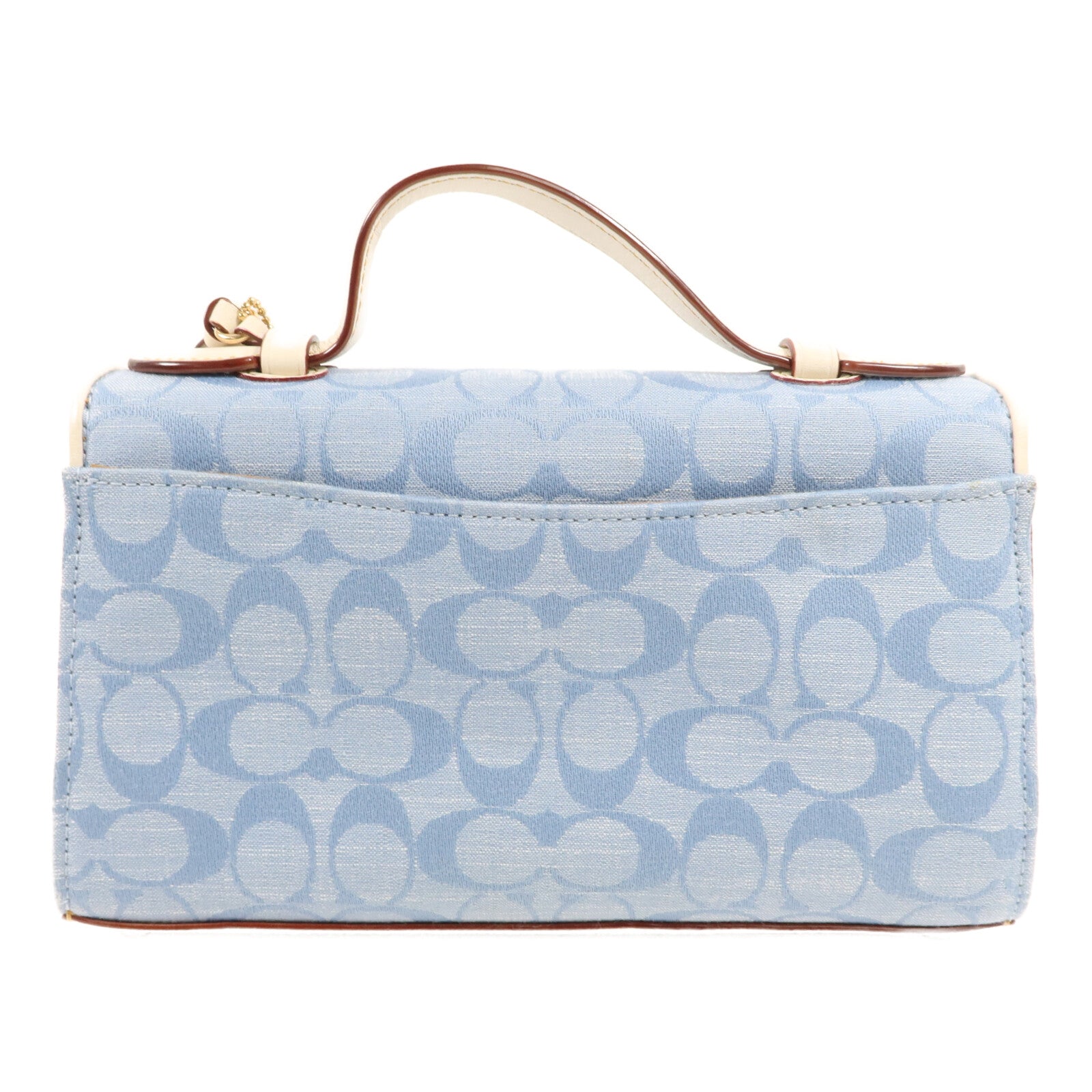 COACH 牛仔布Kleo Top Handle Bag手挽肩背兩用袋