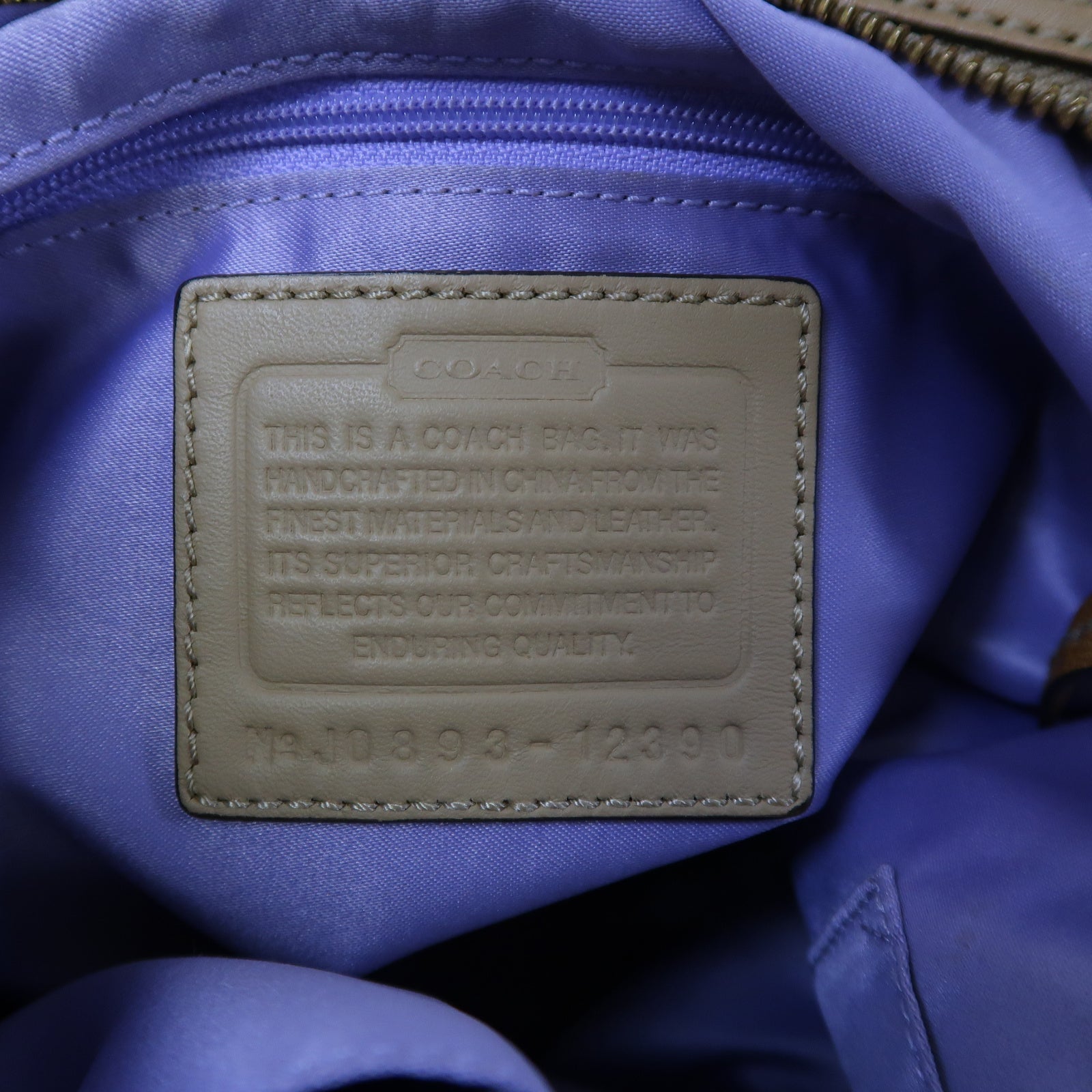 COACH 帆布Shoulder Bag金扣肩背袋啡色