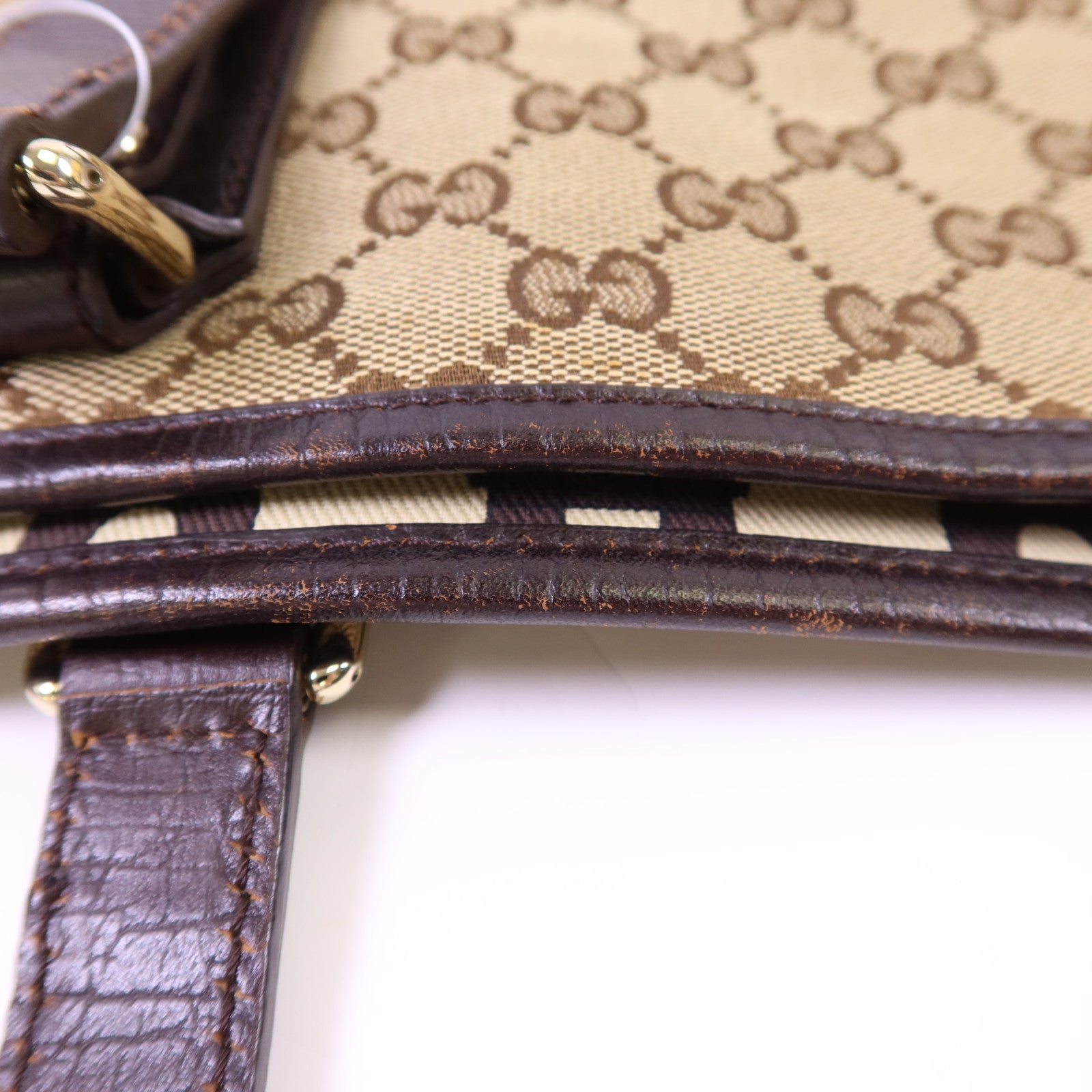 GUCCI 帆布Tote Bag金扣手挽袋