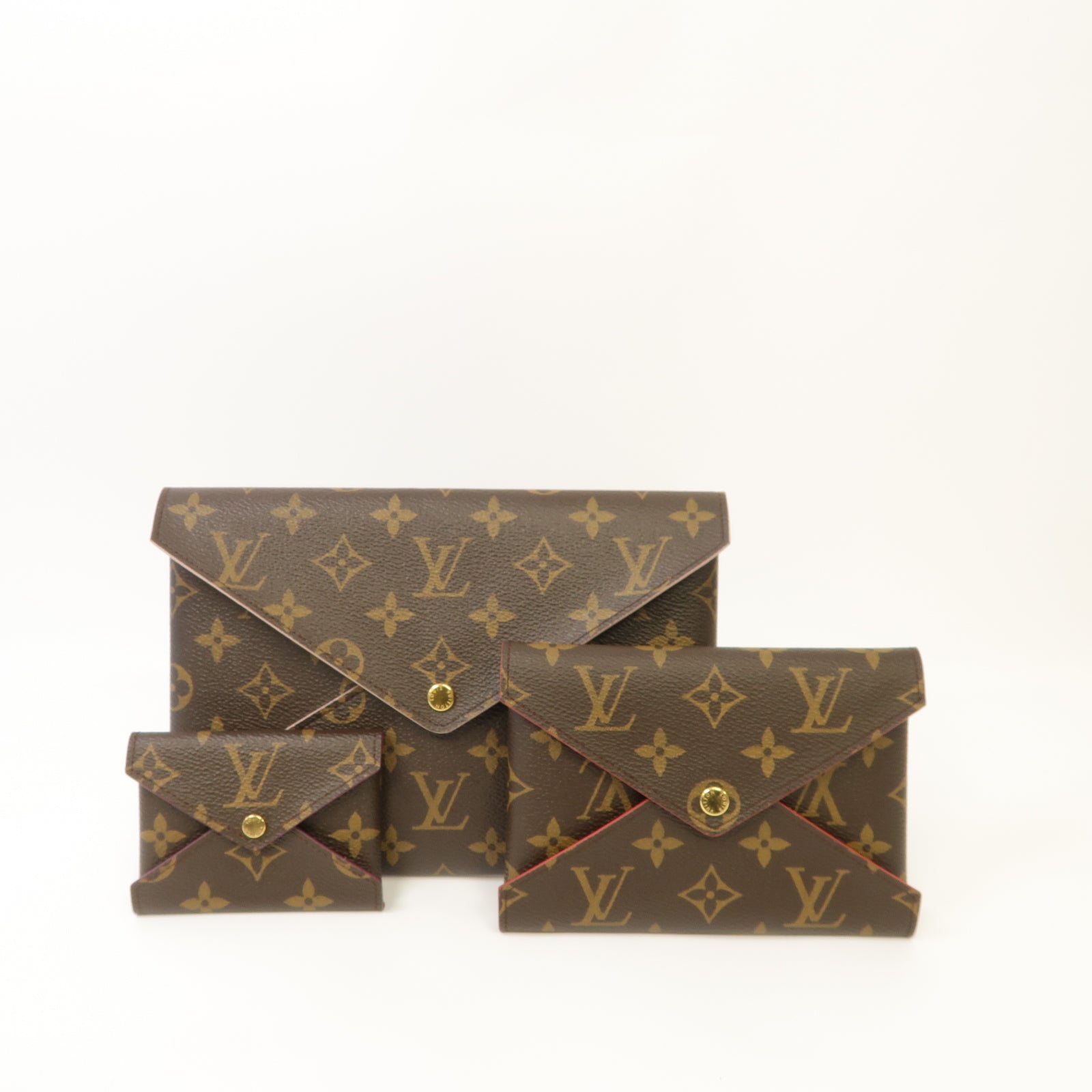 LOUIS VUITTON 【激減優惠】Monogram Kirigami Pochette金扣手拿包啡色