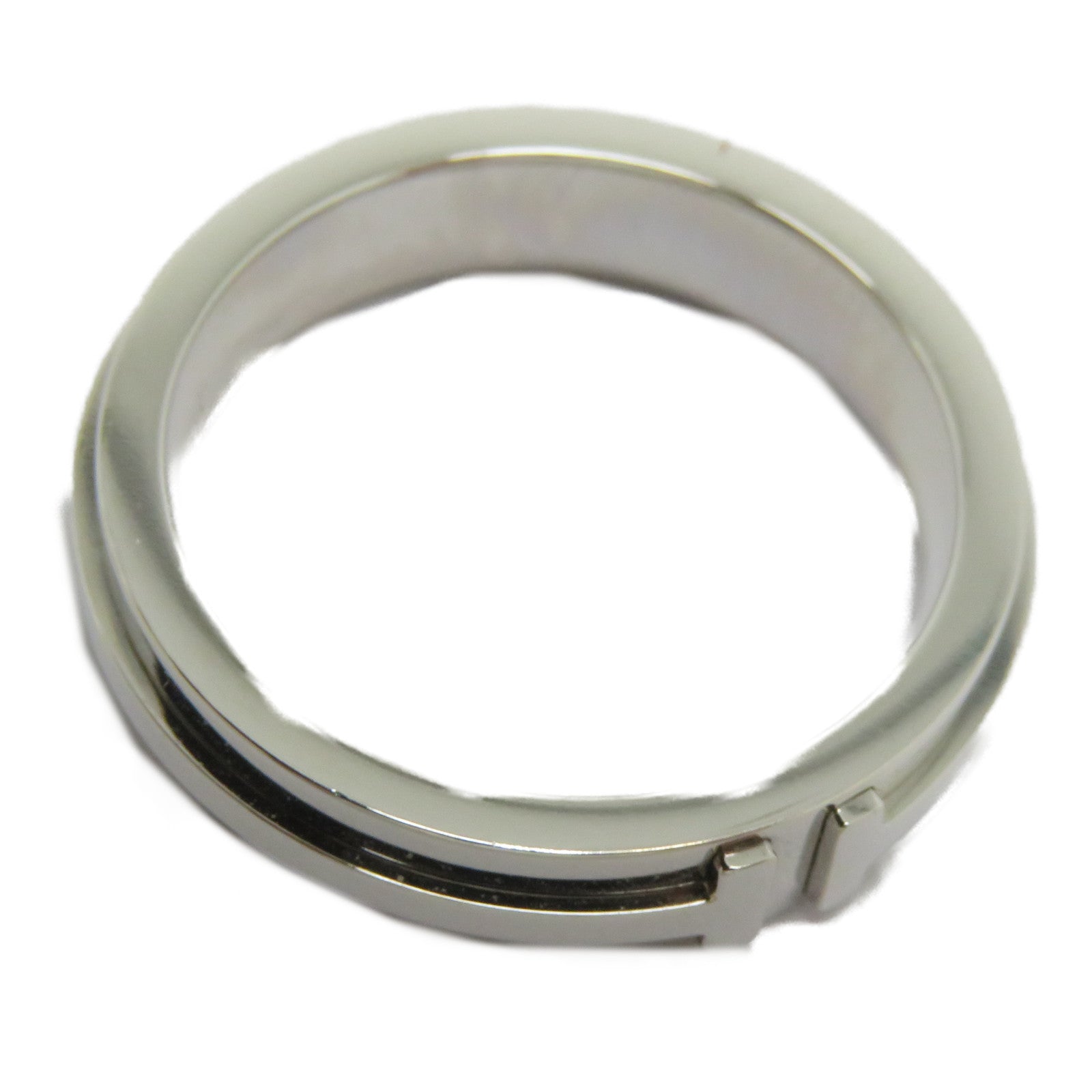 TIFFANY＆CO 18K白金T Two Ring戒指Tiffany#53/US#6.25