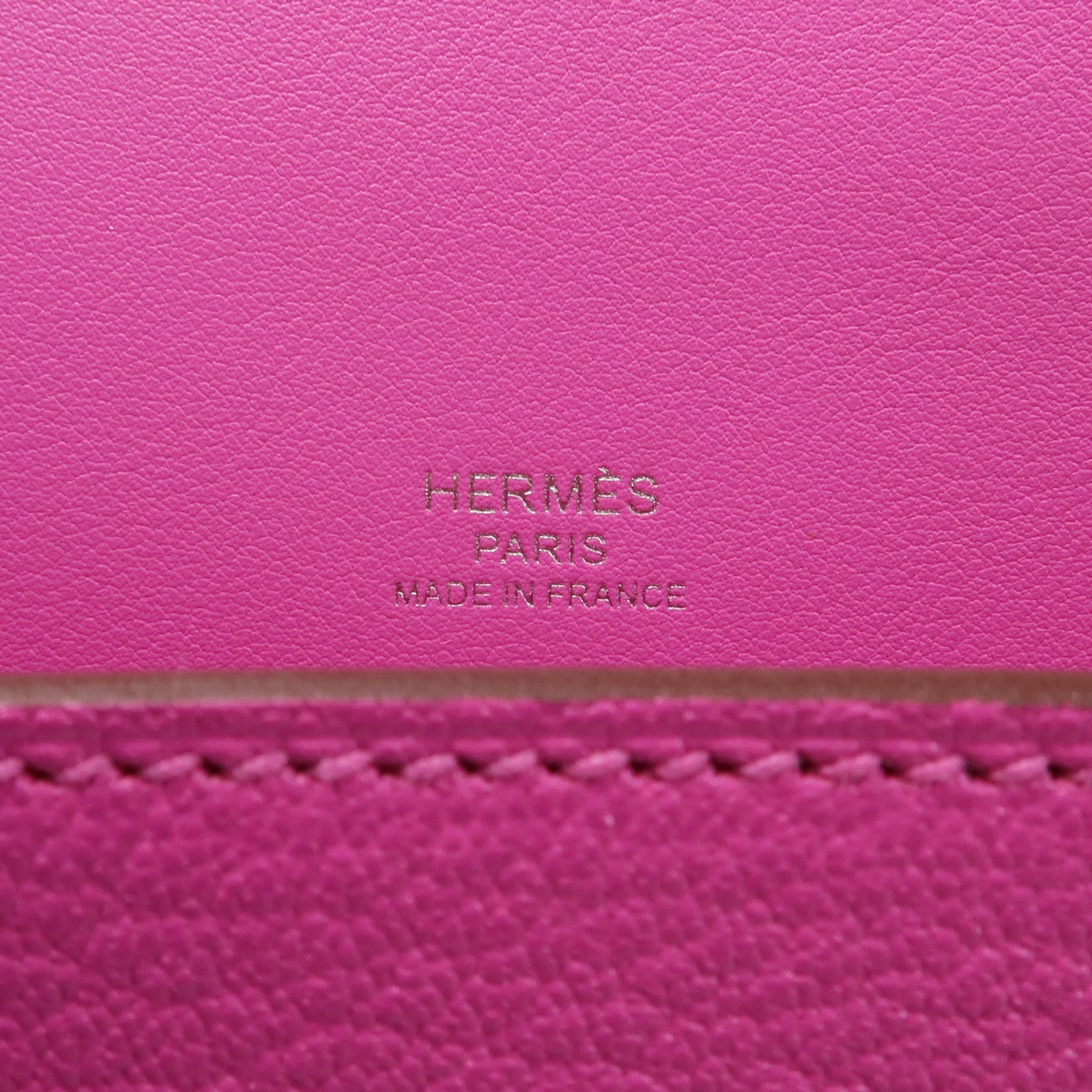 HERMES Chevre皮革Geta銀扣肩背袋Magnolia