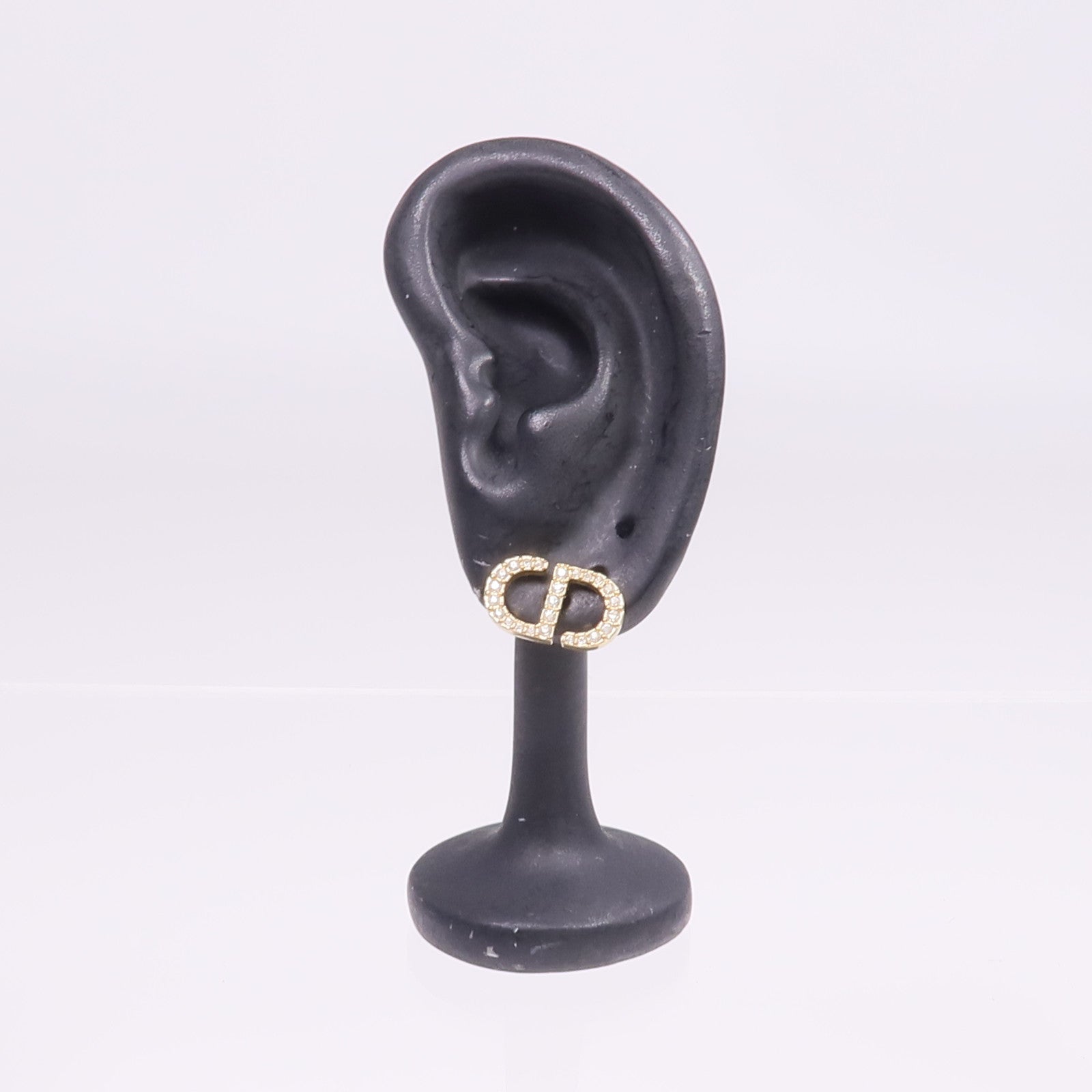 Dior 金屬/水晶Petit CD Stud Earring耳環