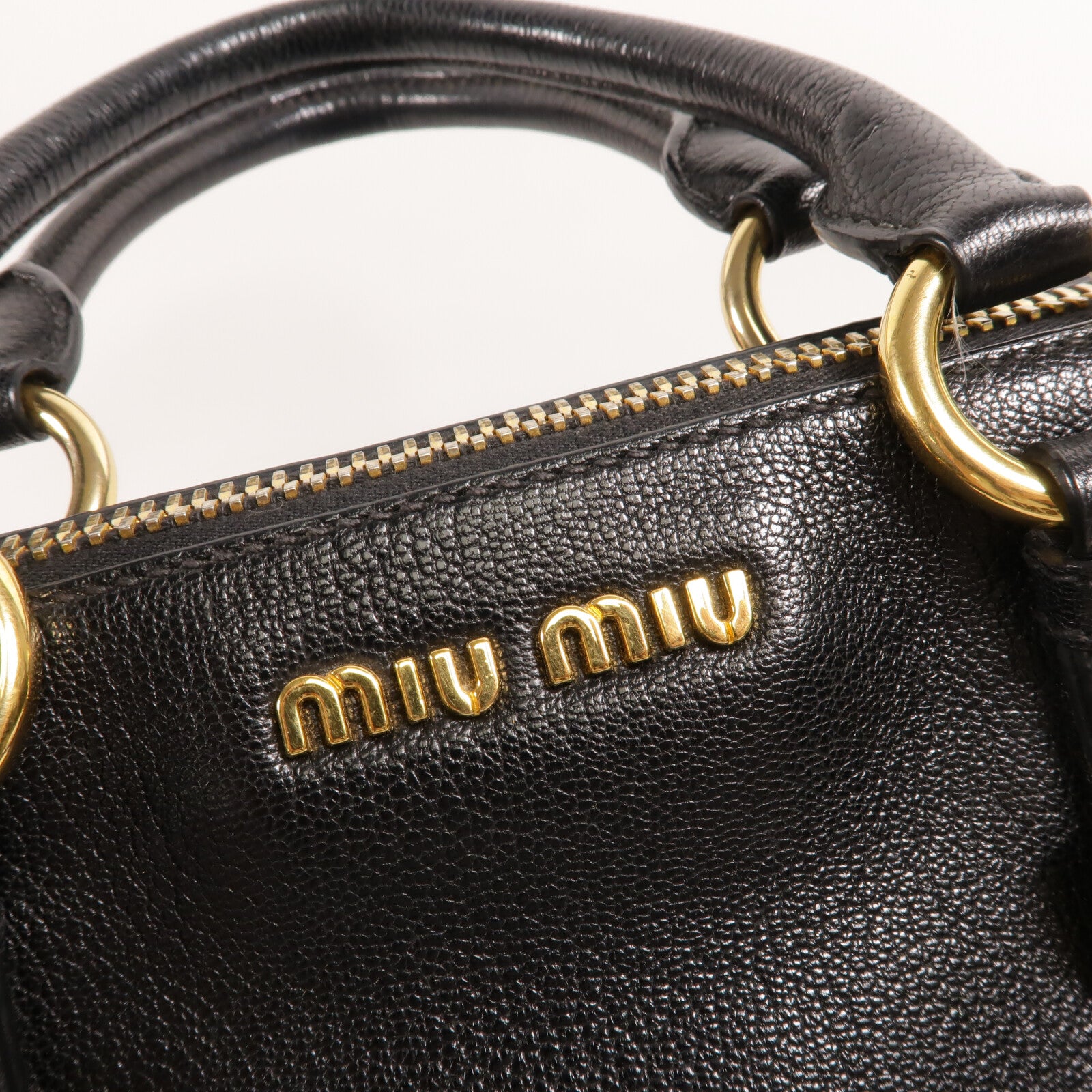 Miu Miu 牛皮皮革Madras手挽肩背兩用袋