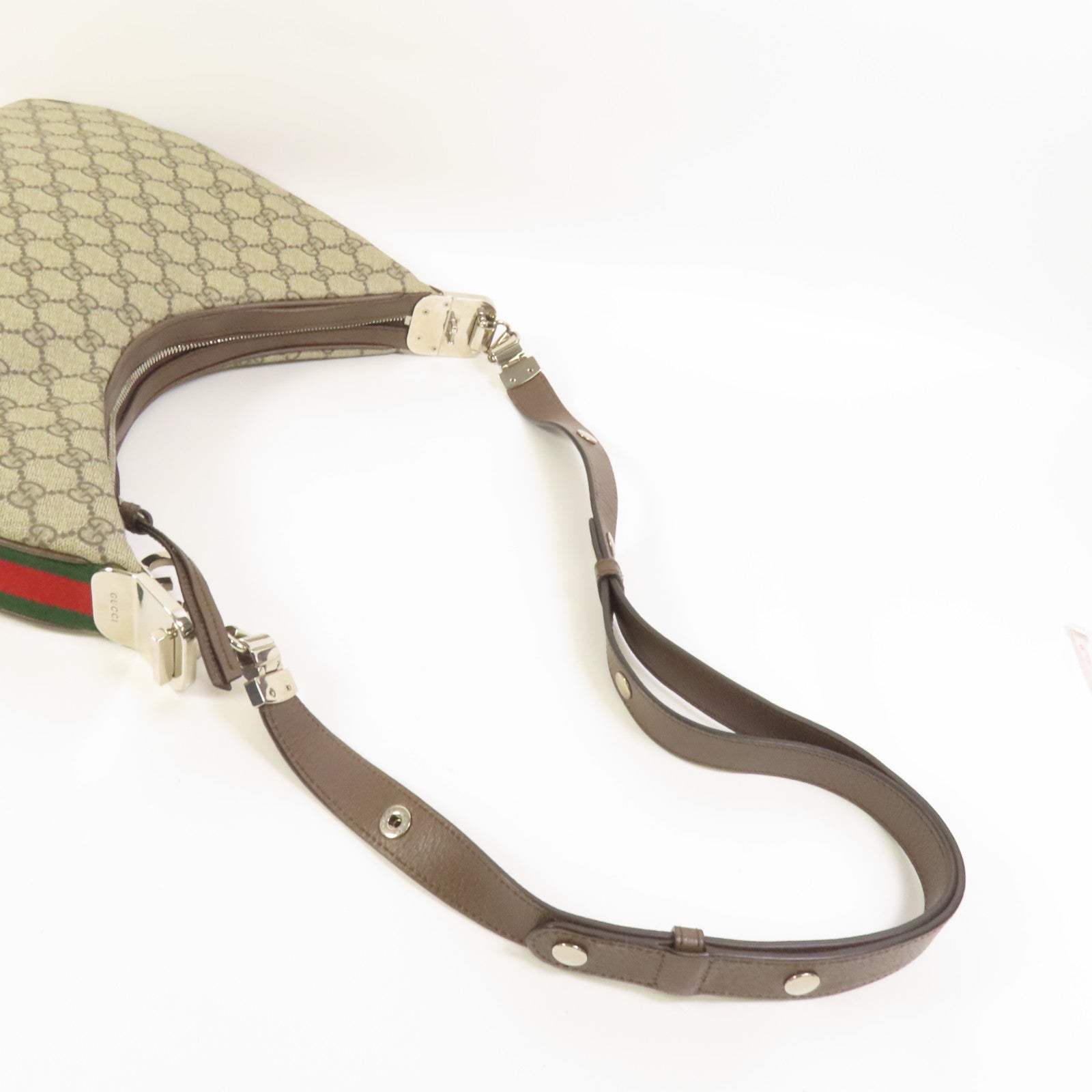 GUCCI 【激減優惠】塗層帆布Attache銀扣手挽肩背兩用袋