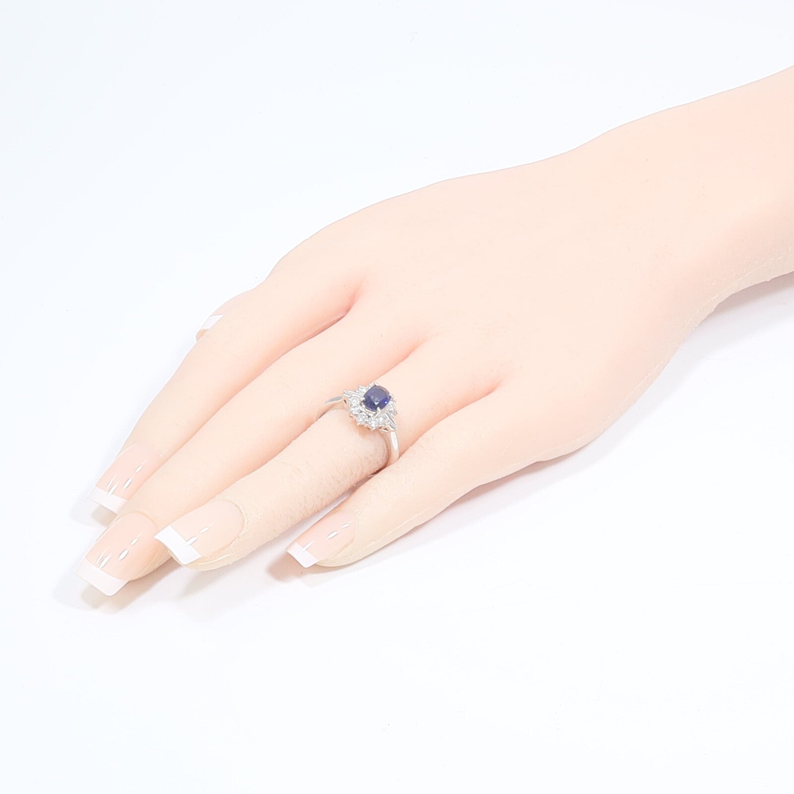 JEWELRY PT900鉑金Sapphire Diamond Ring藍寶石/鑽石戒指