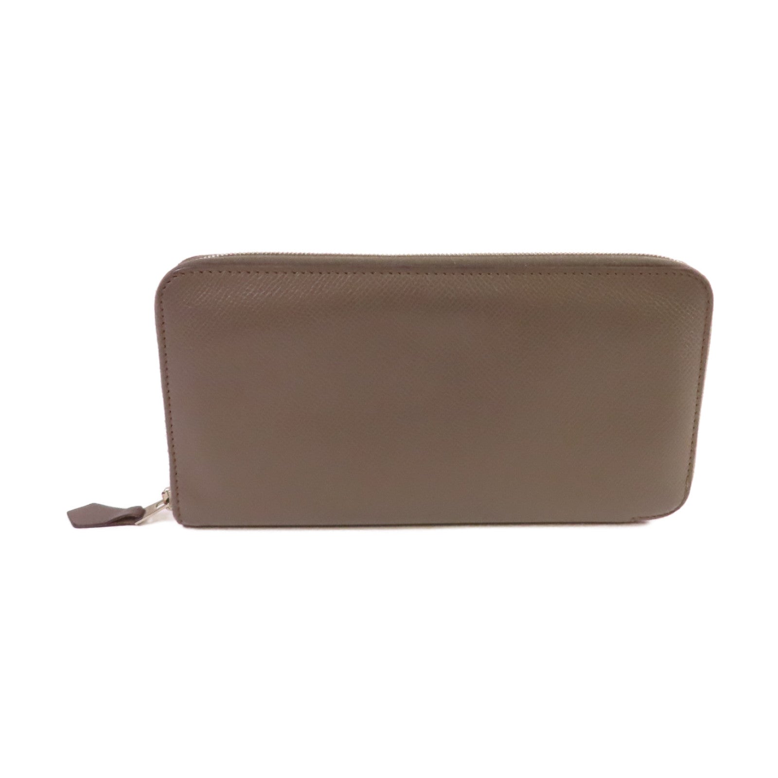 HERMES 【激減優惠】Epsom皮革Azap Classic Zipper Long Wallet銀扣拉鏈長錢包灰色