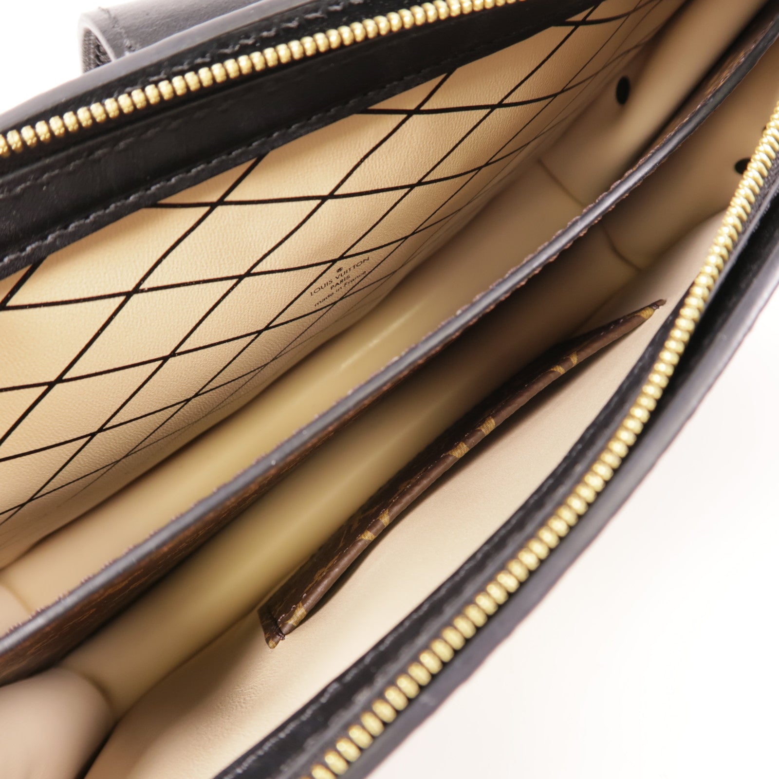 LOUIS VUITTON LV GHW Trunk Clutch Shoulder Bag M43596 Monogram Reverse Brown