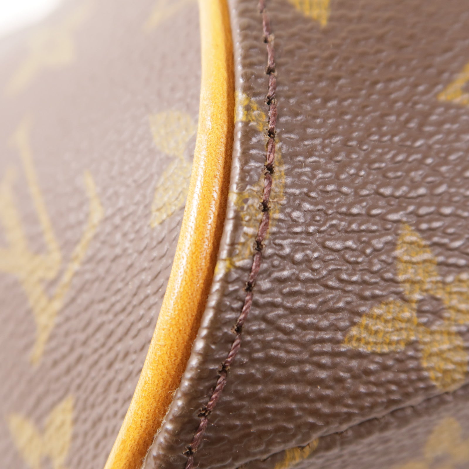 LOUIS VUITTON Monogram Ellipse PM金扣手挽袋棕色