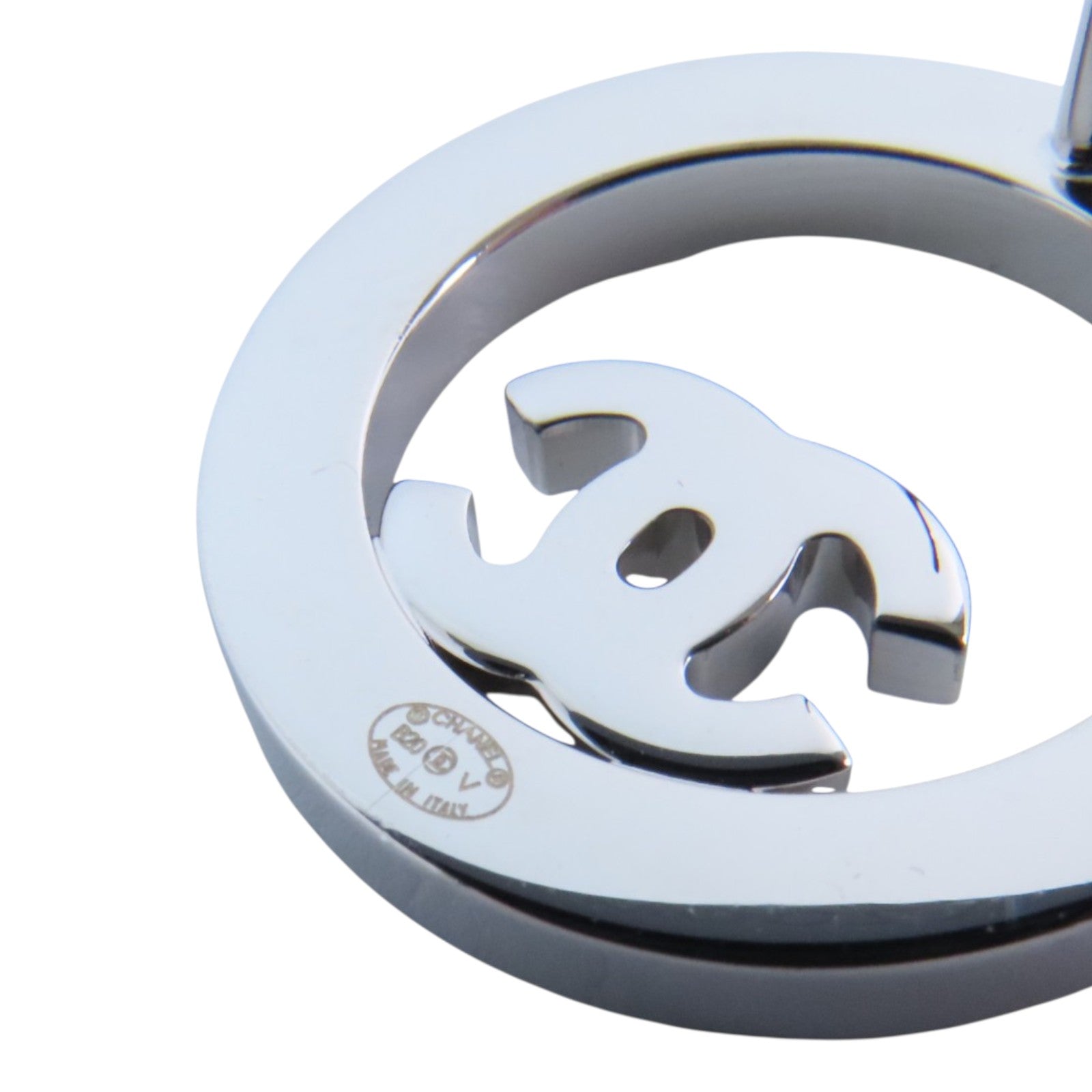 CHANEL 金屬/水鑽Earrings銀扣耳環