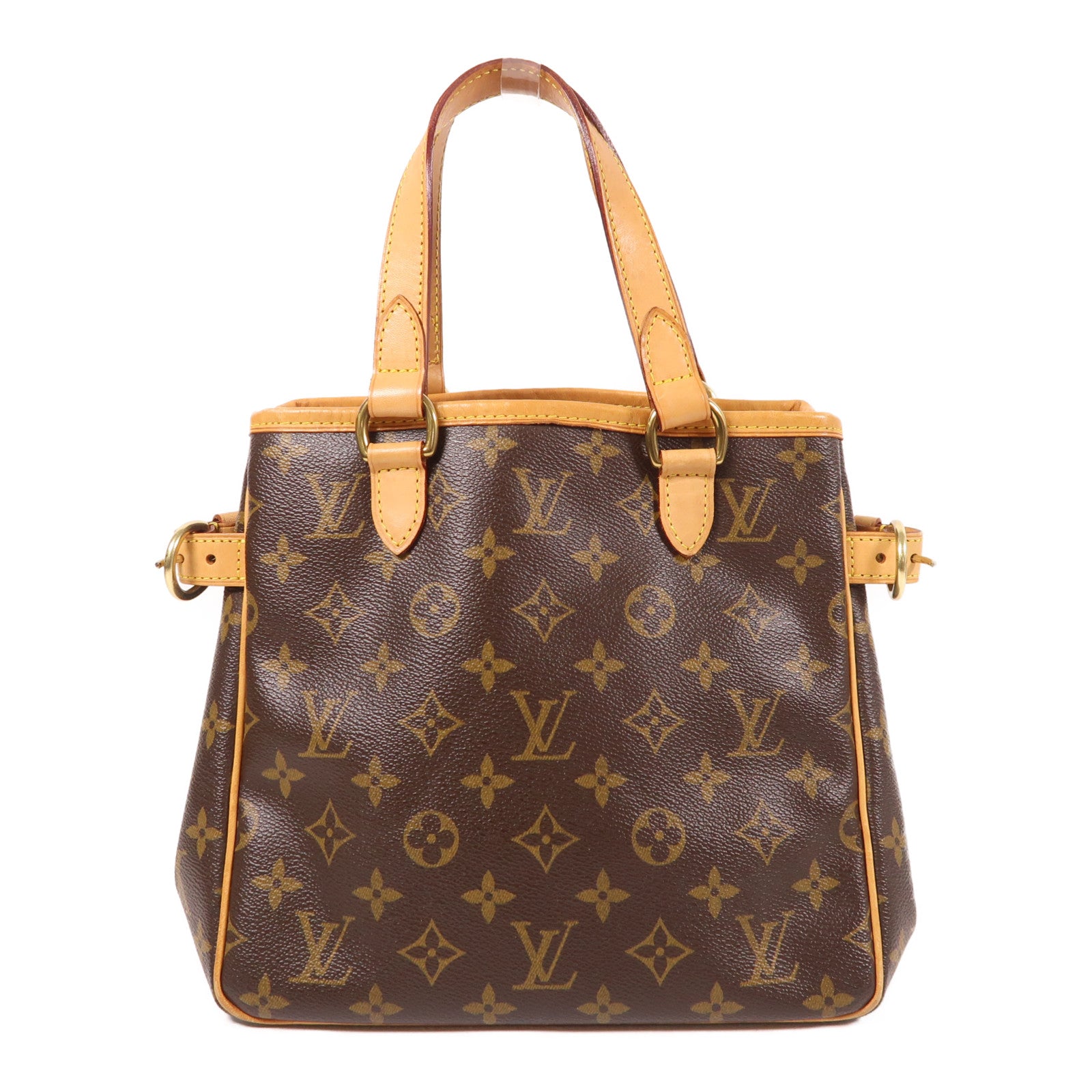 LOUIS VUITTON Monogram Batignolles金扣手挽袋棕色