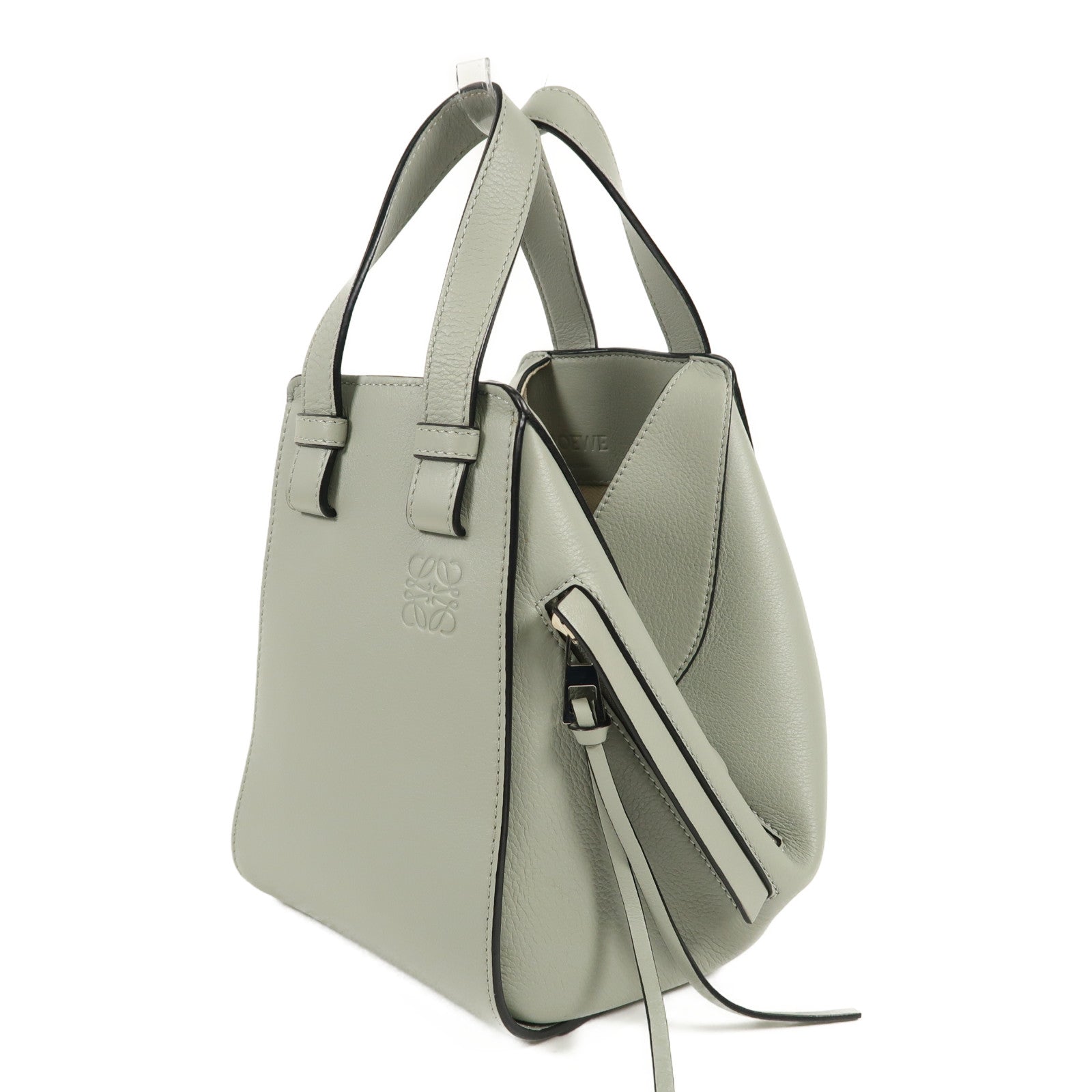 LOEWE 【激減優惠】牛皮皮革Hammock銀扣手挽肩背兩用袋