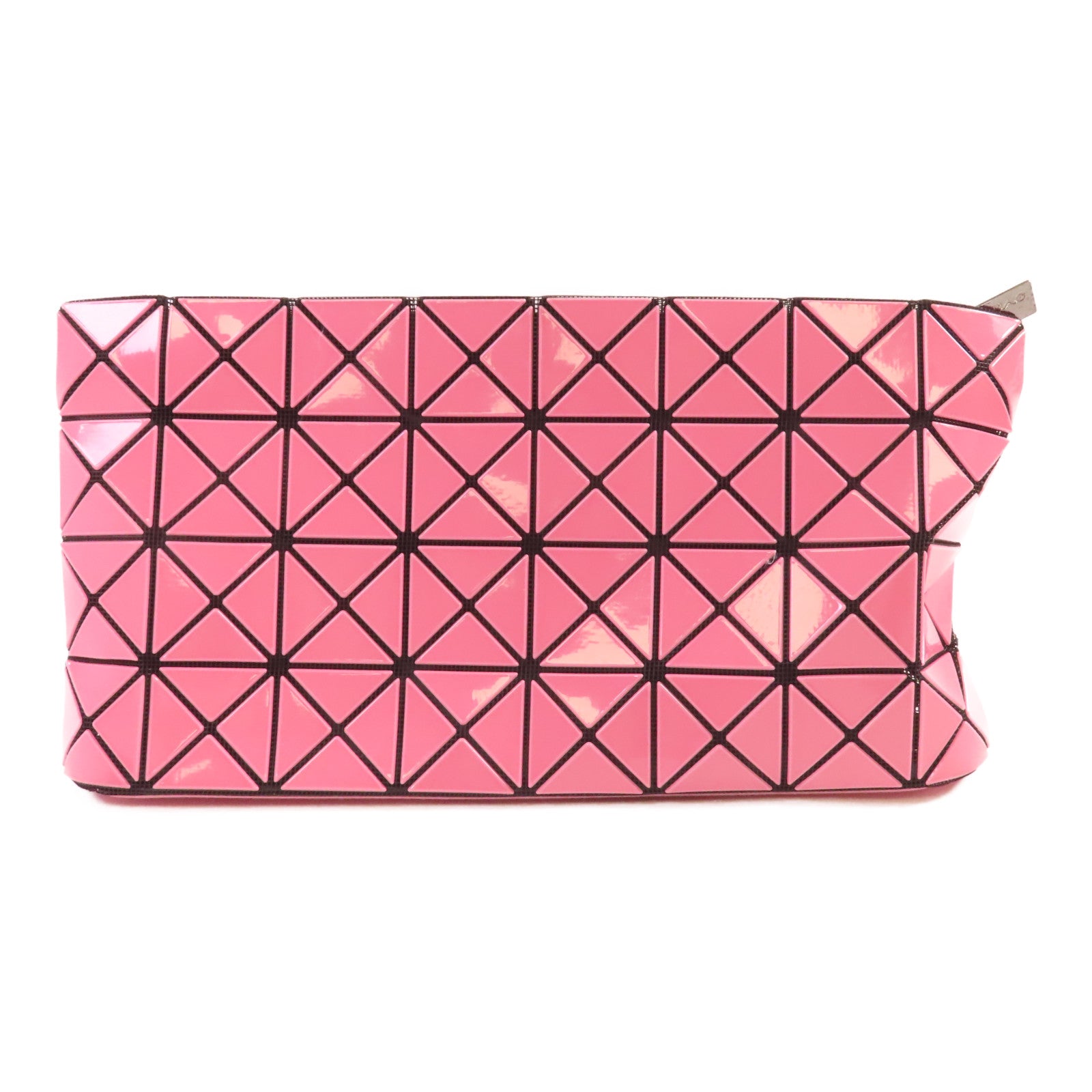 BAO BAO ISSEYMIYAKE PVC Shoulder Bag銀扣鏈帶肩背袋粉紅色