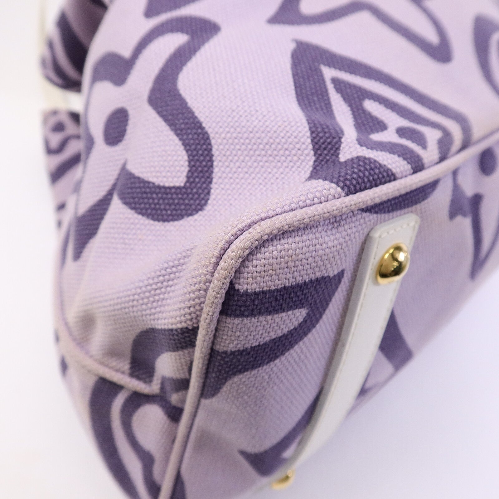LOUIS VUITTON 帆布Tahitienne GM Lilac手挽袋