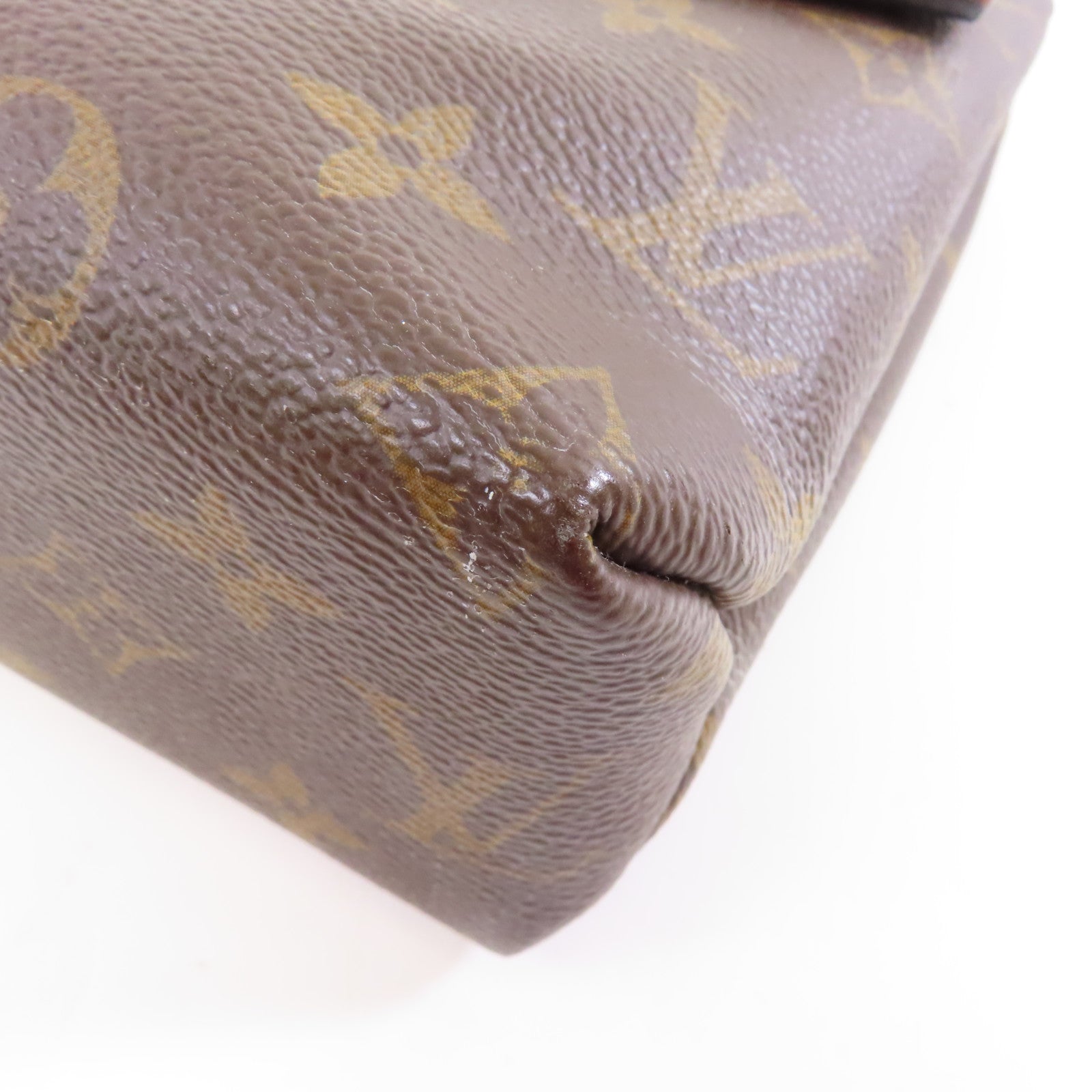 LOUIS VUITTON Monogram Saint Placide金扣鏈帶肩背袋棕色