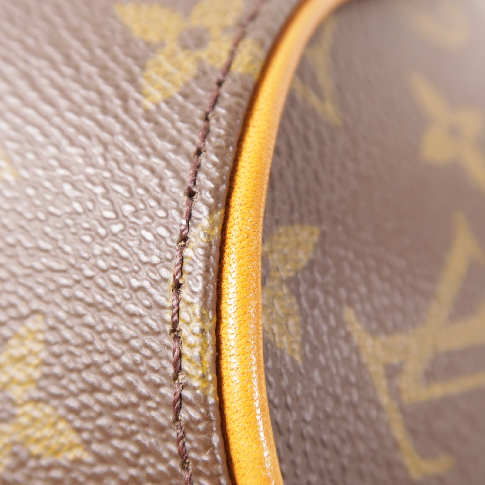 LOUIS VUITTON Monogram Ellipse PM金扣手挽袋棕色