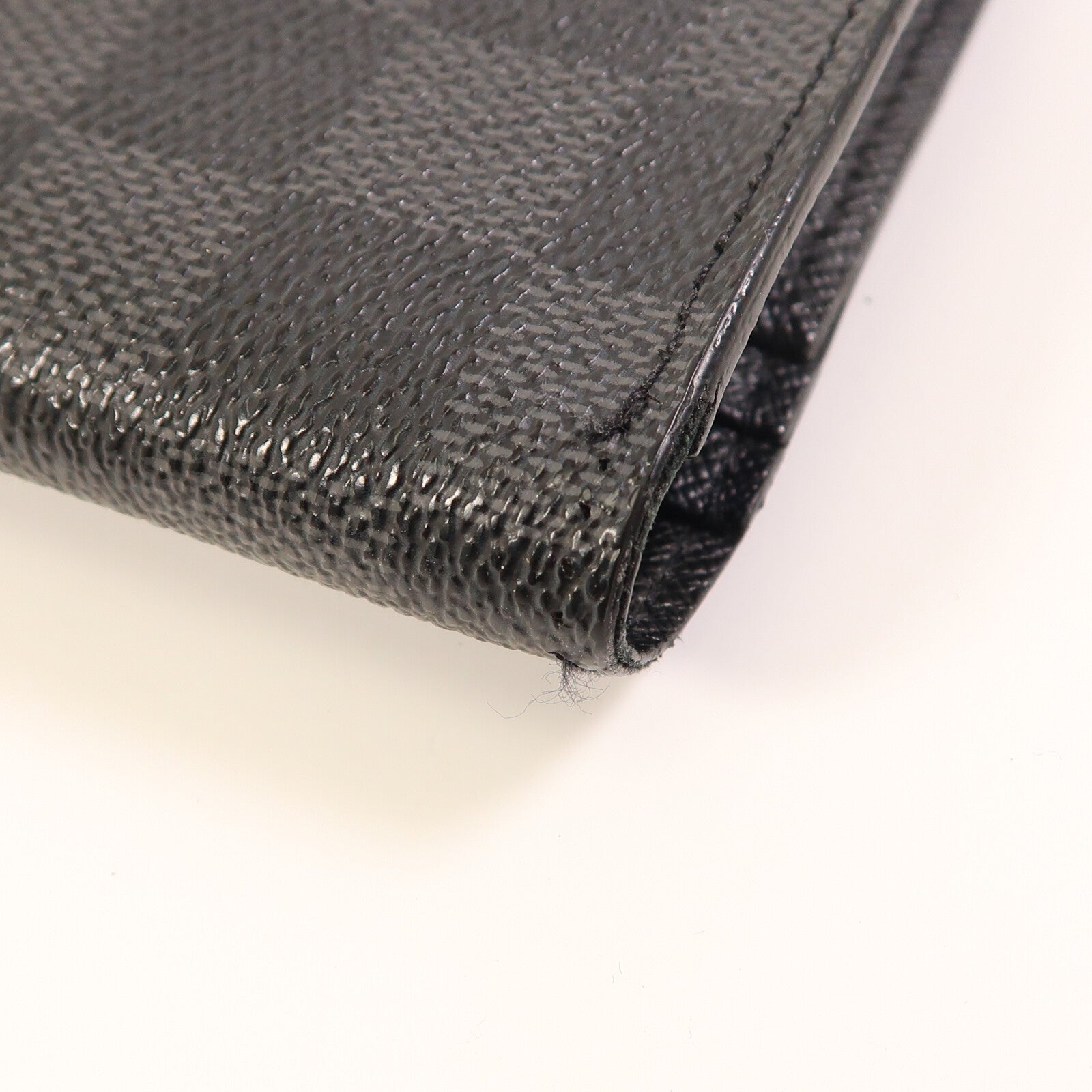 LOUIS VUITTON Damier Graphite Brazza Wallet銀扣長錢包