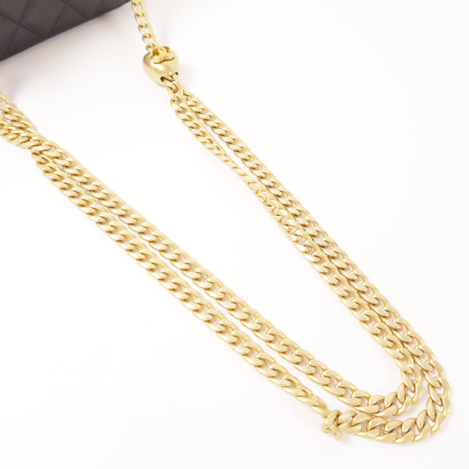 CHANEL 牛皮皮革Vanity Bag金扣鏈帶肩背袋