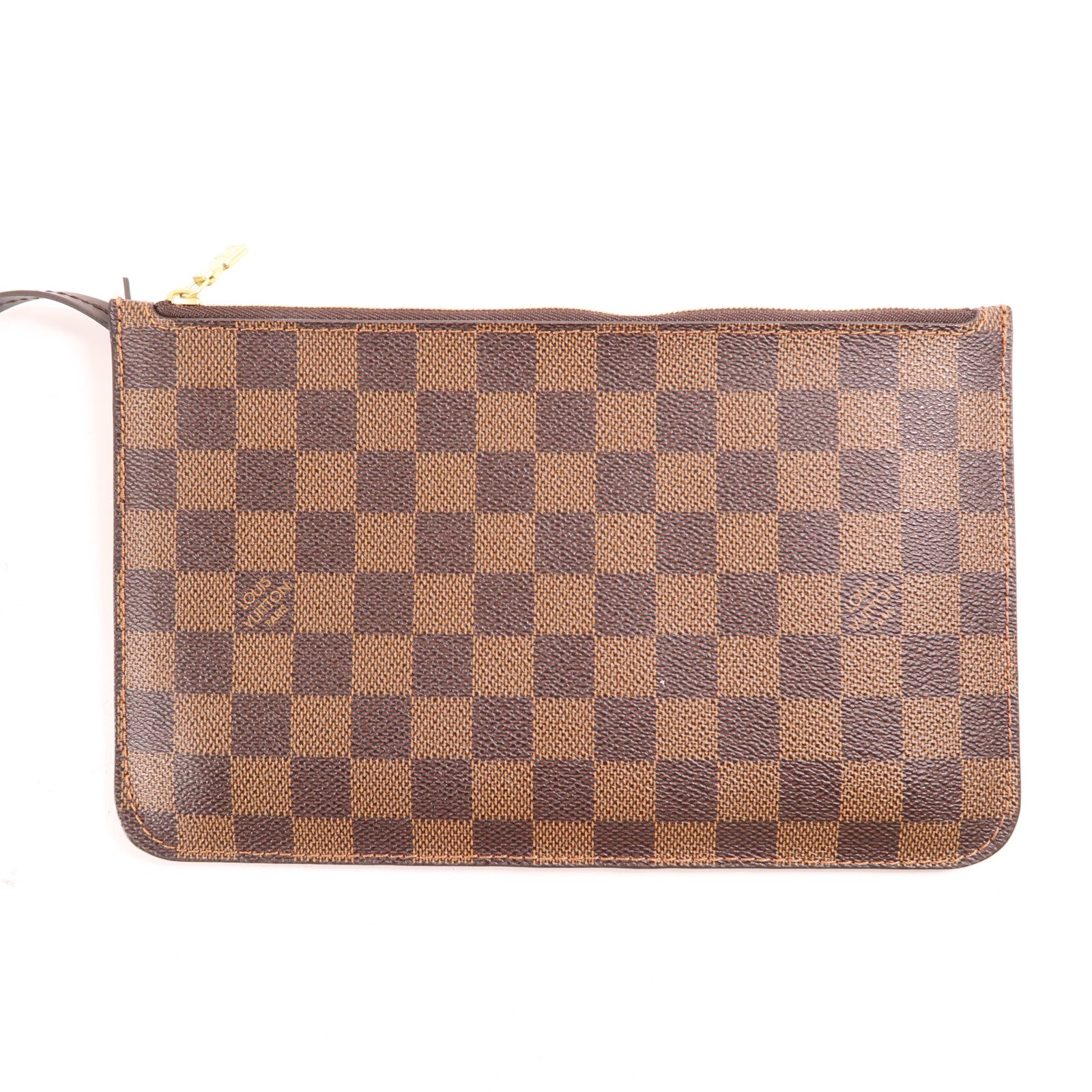 LOUIS VUITTON Damier Neverfull GM金扣肩背袋棕色