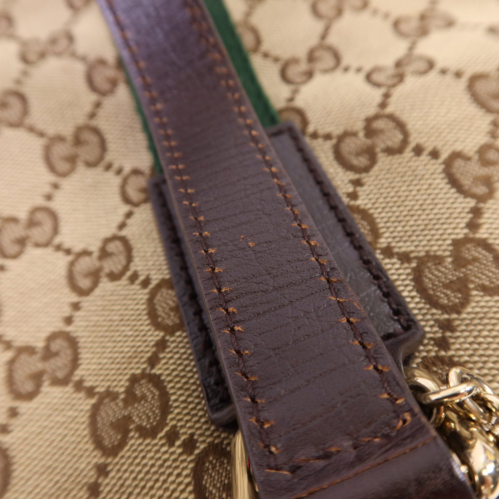 GUCCI 帆布Tote Bag金扣手挽袋