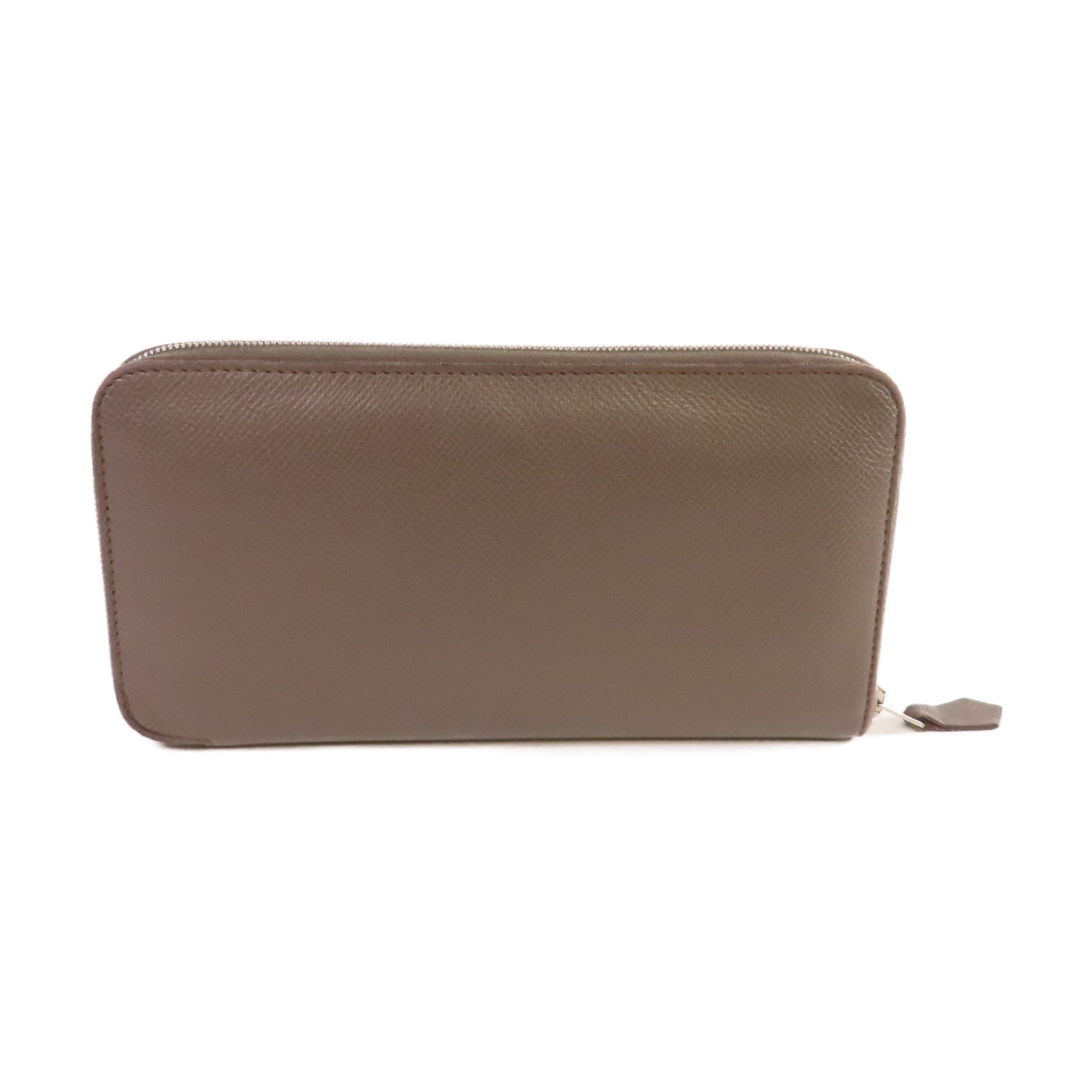 HERMES 【激減優惠】Epsom皮革Azap Classic Zipper Long Wallet銀扣拉鏈長錢包灰色