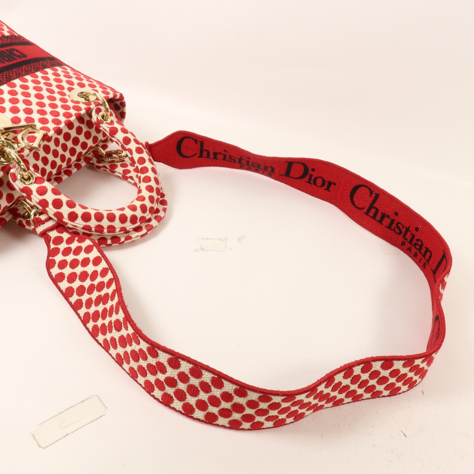 Dior 帆布Polkadot Dioramour Lady D-Lite Bag手挽肩背兩用袋