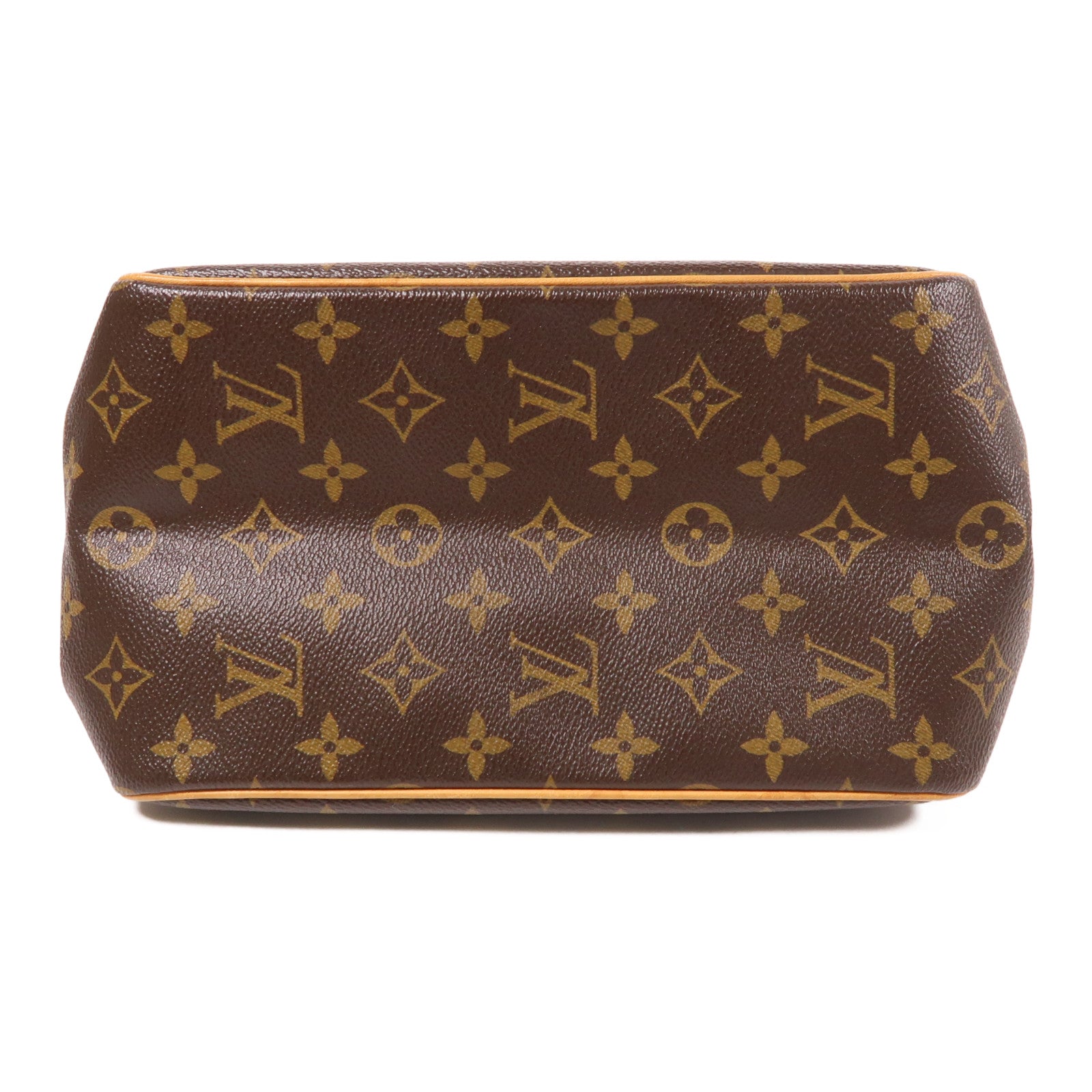 LOUIS VUITTON Monogram Batignolles金扣手挽袋棕色