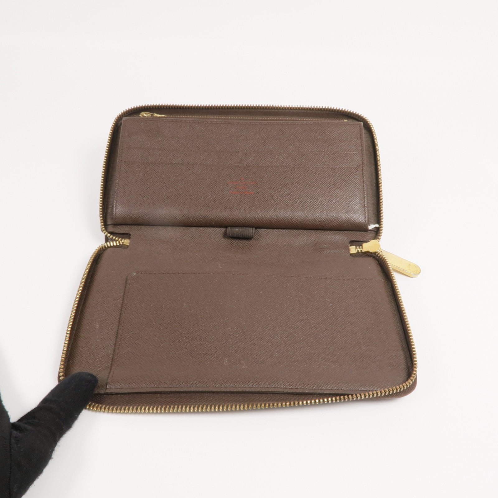 LOUIS VUITTON Damier Zippy Organizer金扣長錢包