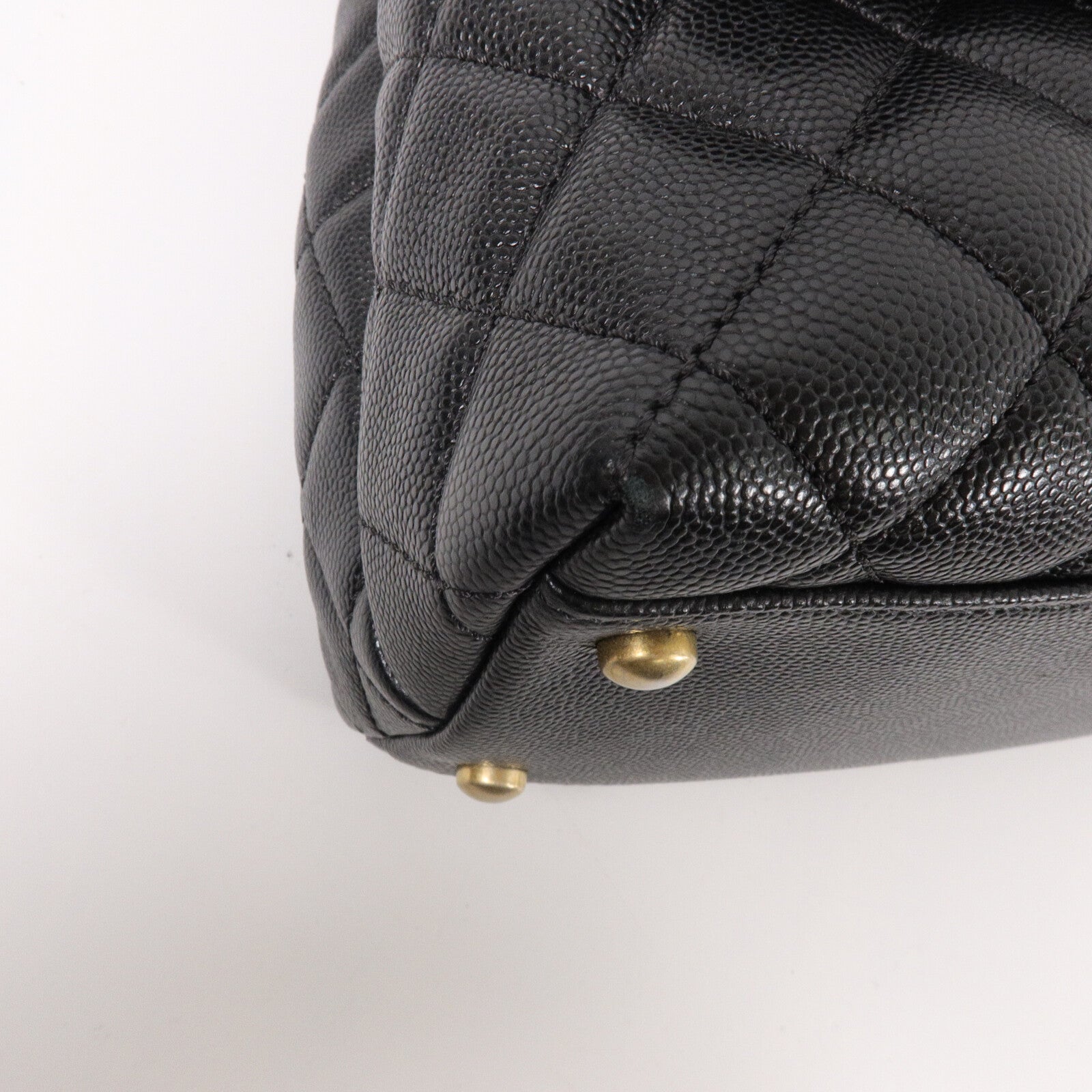 CHANEL 牛皮皮革Coco Handle Medium鏈帶肩背袋
