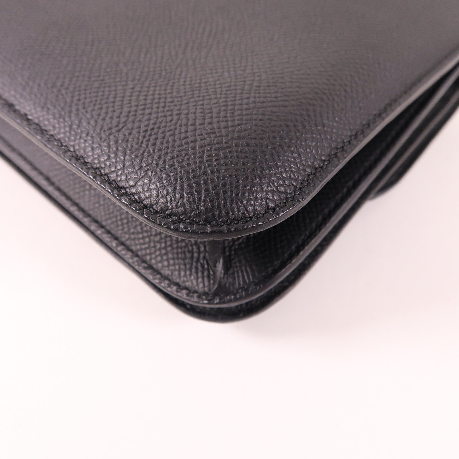 HERMES Epsom皮革Constance Mini金扣肩背袋89 Noir