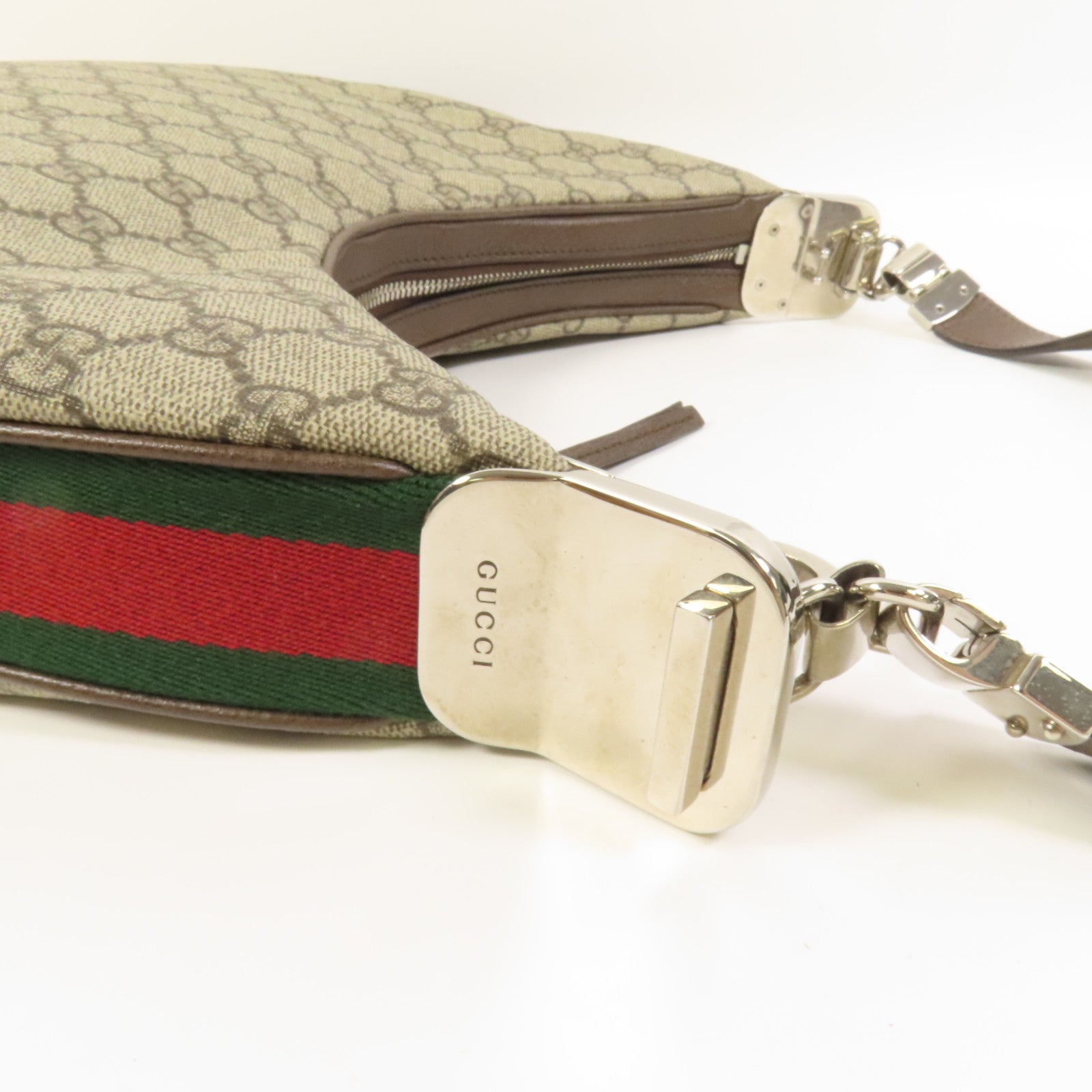 GUCCI 【激減優惠】塗層帆布Attache銀扣手挽肩背兩用袋