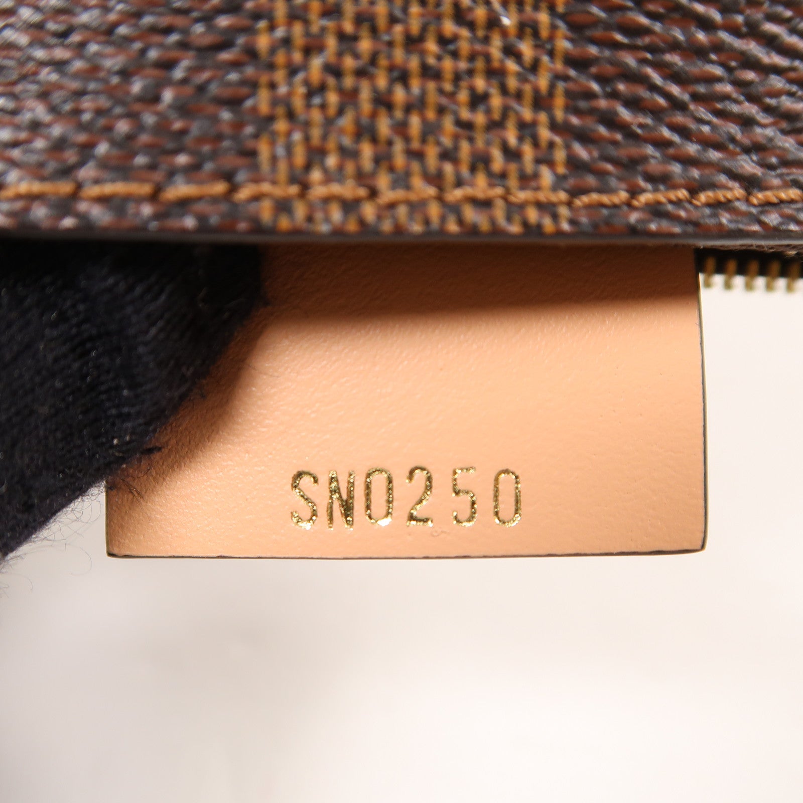 LOUIS VUITTON Damier Belmont NV PM金扣手挽肩背兩用袋