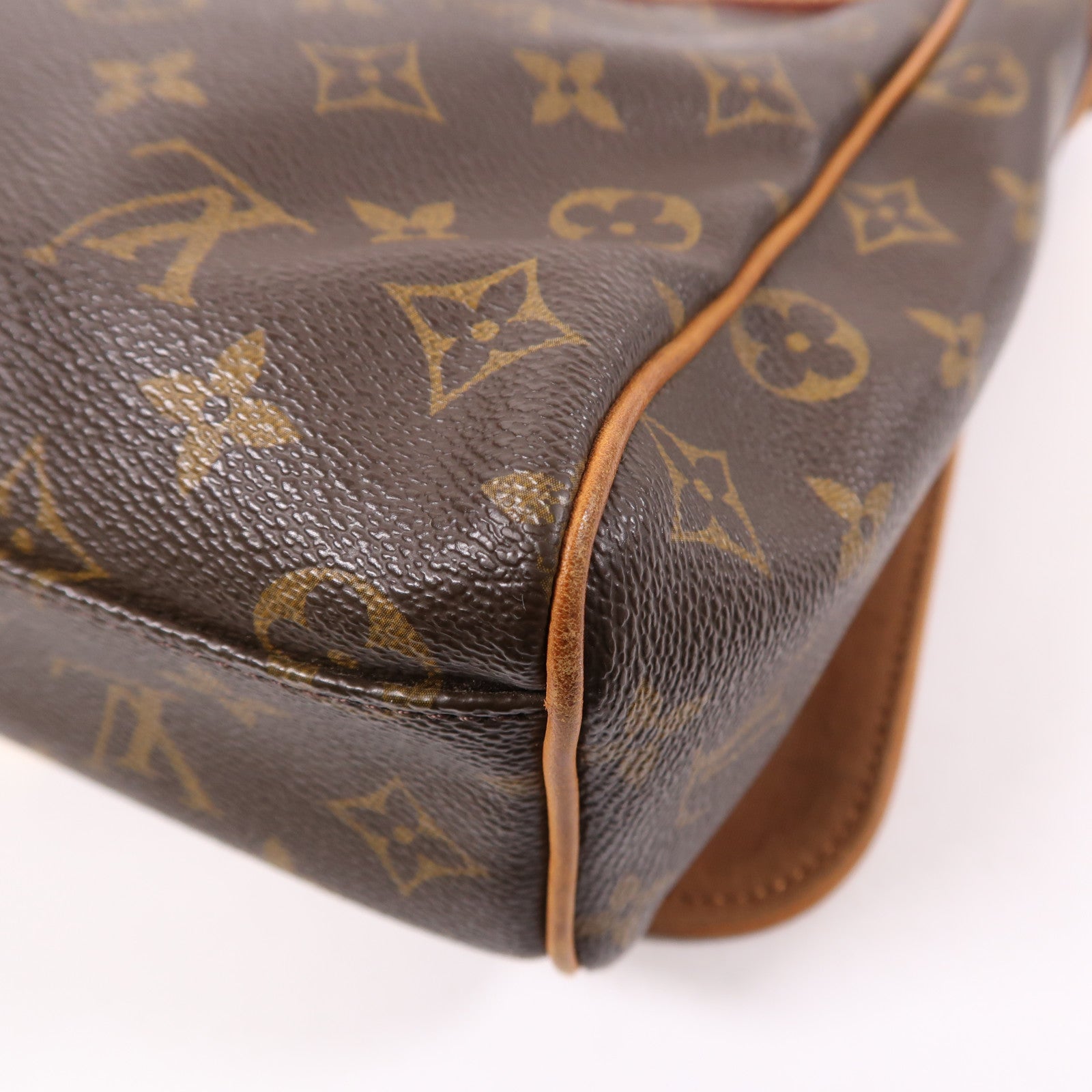 LOUIS VUITTON Monogram Abbesses金扣肩背袋棕色