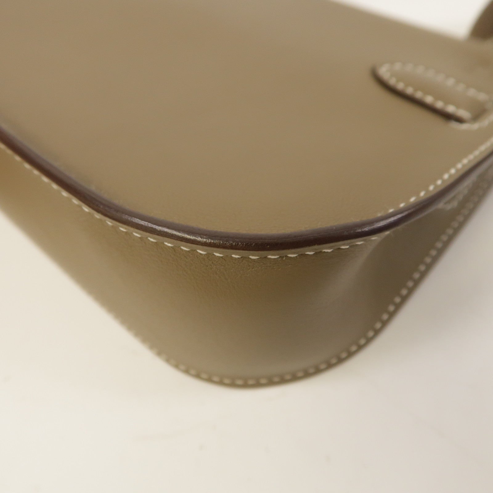 HERMES Swift皮革Mini Jypsiere銀扣肩背袋大象灰色