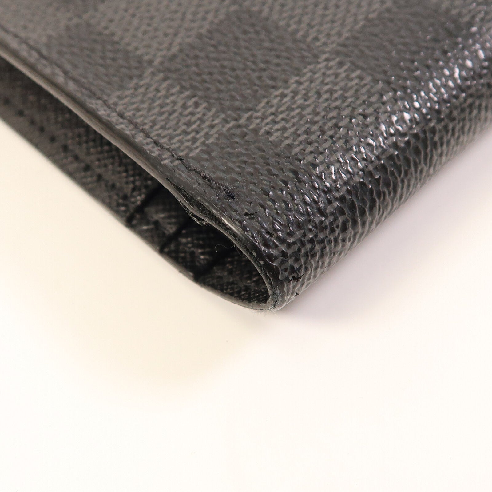 LOUIS VUITTON Damier Graphite Brazza Wallet銀扣長錢包