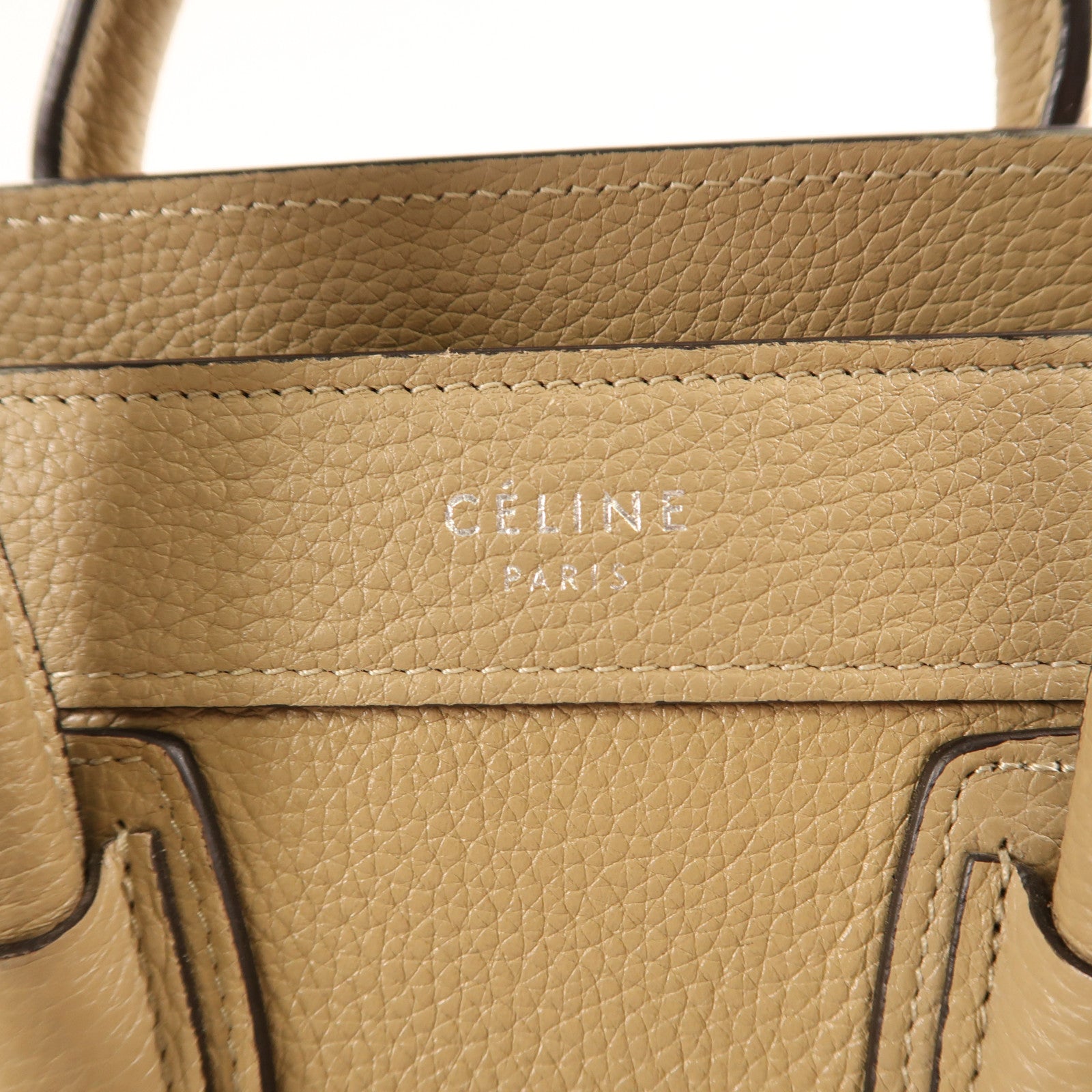 CELINE 牛皮皮革Nano Luggage金扣手挽肩背兩用袋