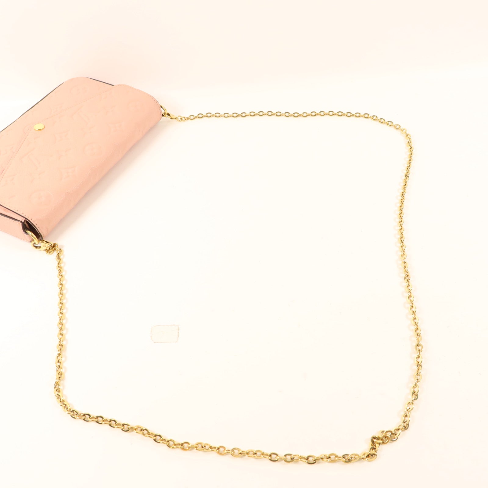 LOUIS VUITTON Monogram Empreinte Felicie Pochette金扣鏈帶肩背袋