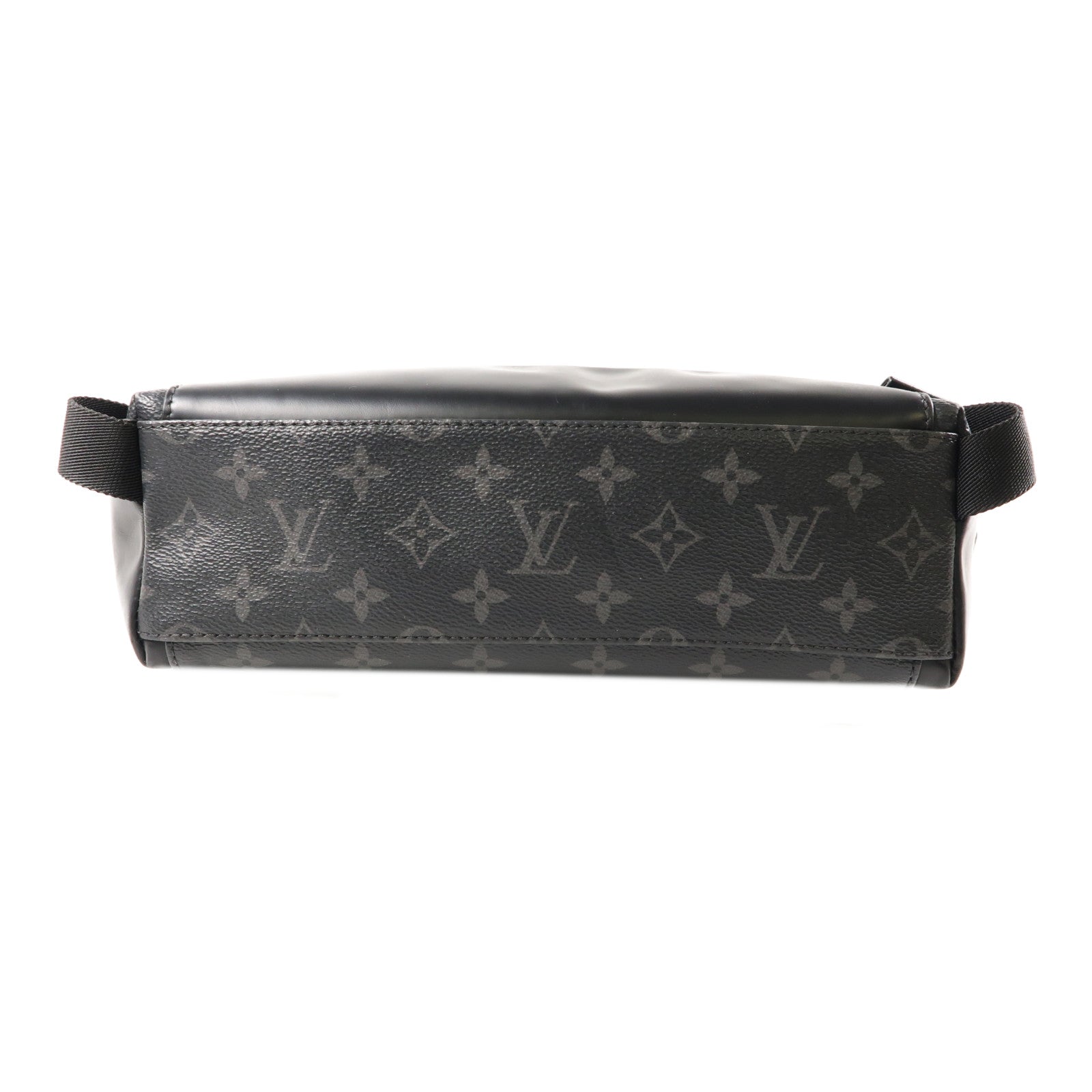 LOUIS VUITTON Monogram Eclipse Messenger PM Voyager銀扣肩背袋黑色