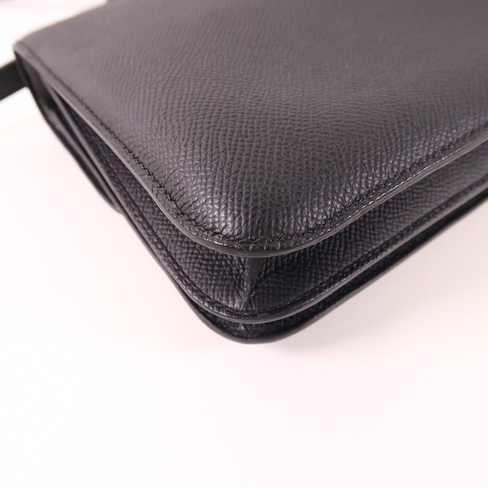 HERMES Epsom皮革Constance Mini金扣肩背袋89 Noir